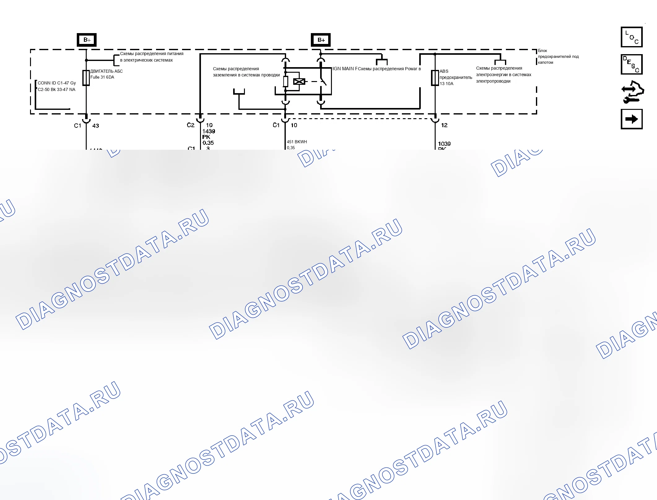 Рис. 2: Схема ABS. Chevrolet Uplander I