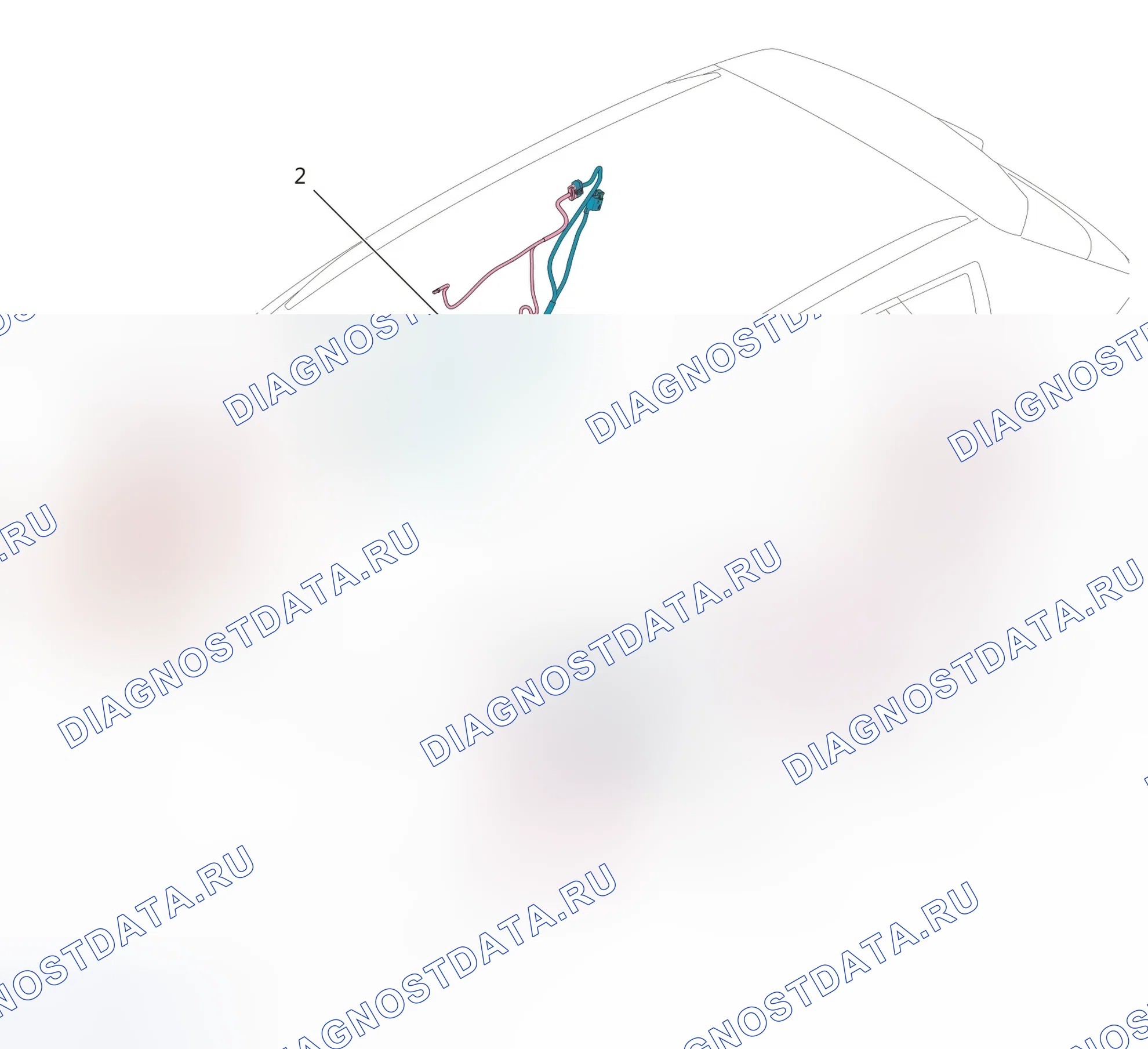 Расположение проводки: Жгут дверных проводов (Gw4B15A) (схема жгута). Haval H4 I рестайлинг