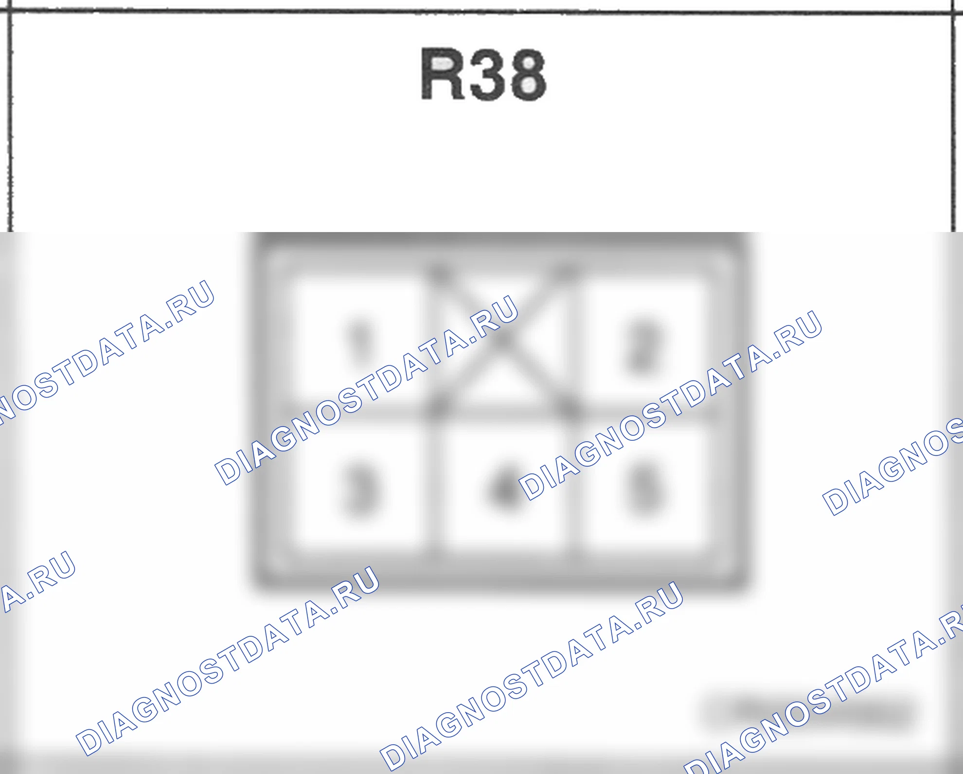 Распиновка разъёма R38 — заднего жгута. Hyundai Atos MX