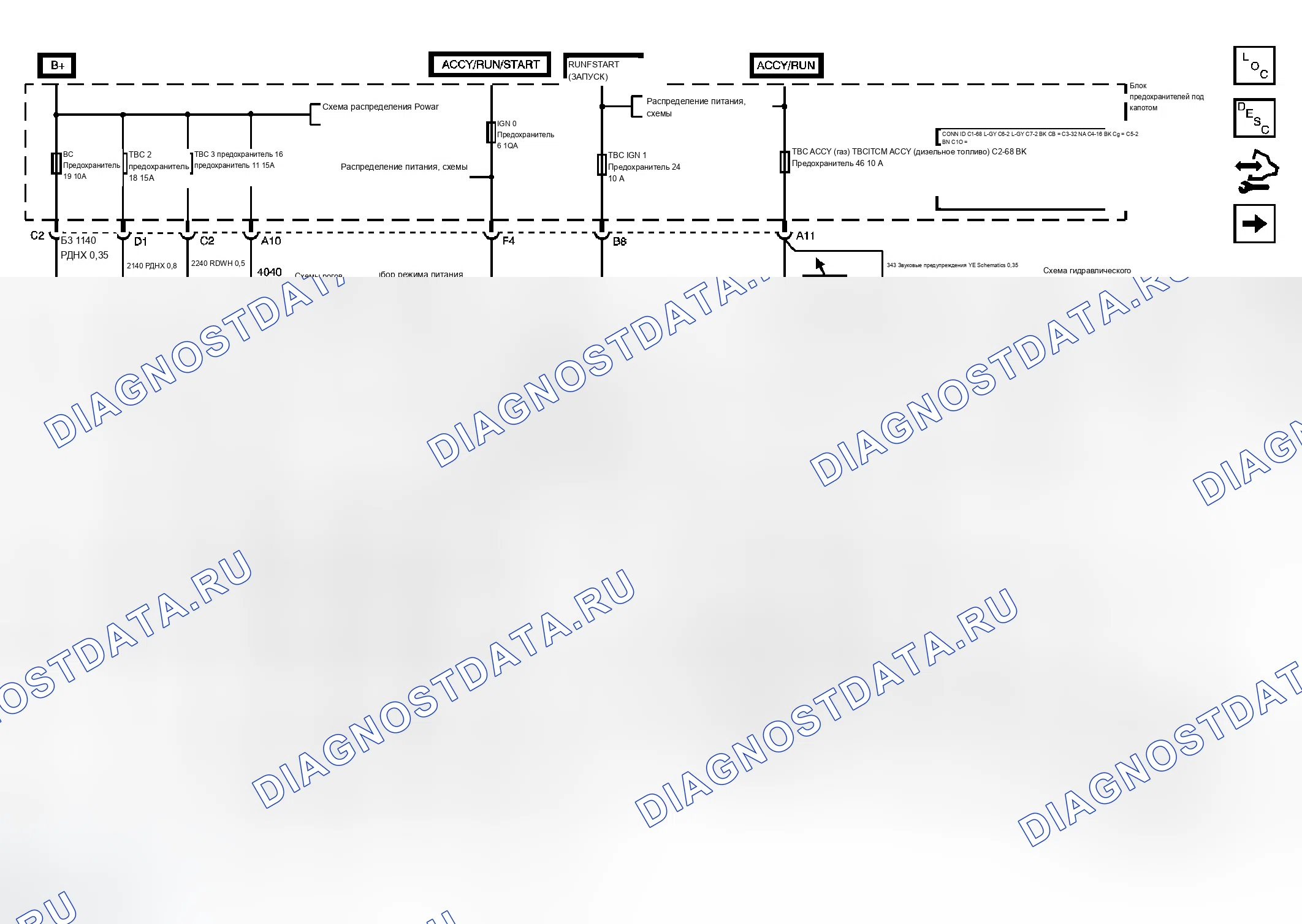 Рис. 4: Схема системы управления кузовом. Chevrolet Chevy Express H1500 