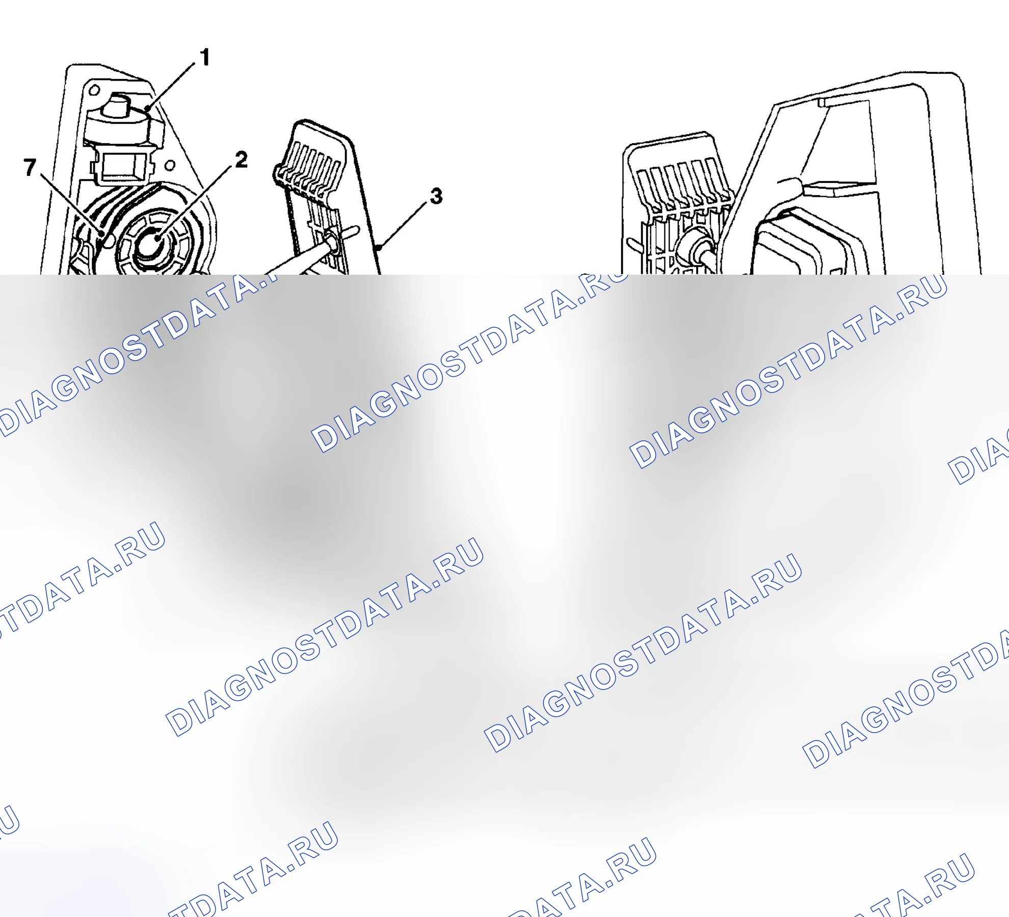 Рис. 7: Датчик положения педали акселератора (APP). Land Rover Range Rover L322