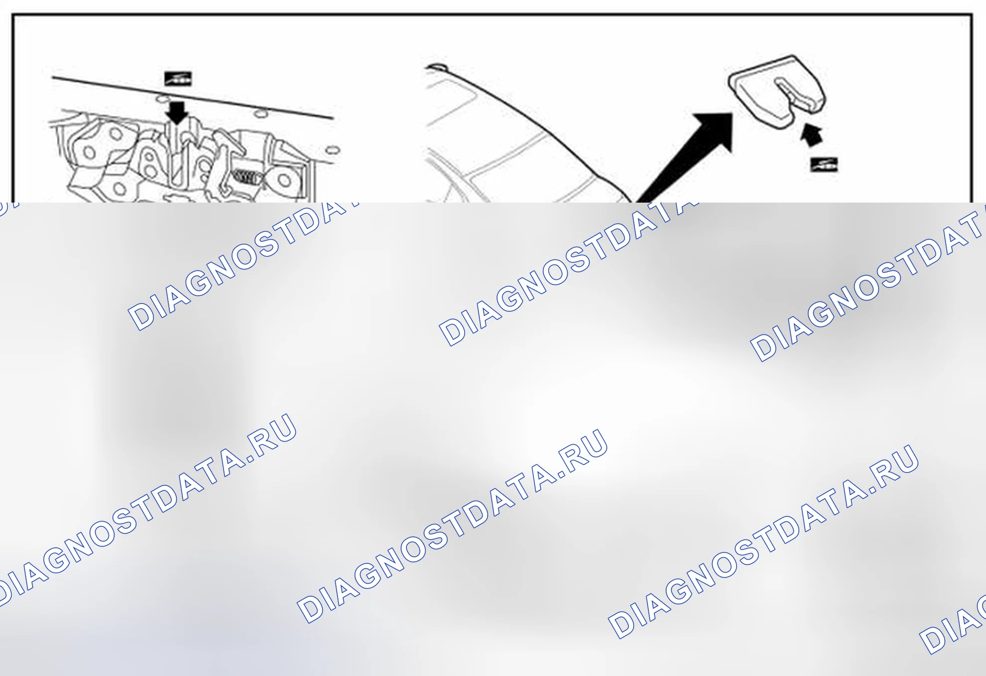 Рис. 15: ЗАМКИ, ПЕТЛИ И ЗАЩЕЛКА КАПОТА: Смазка. Audi RS6 C8