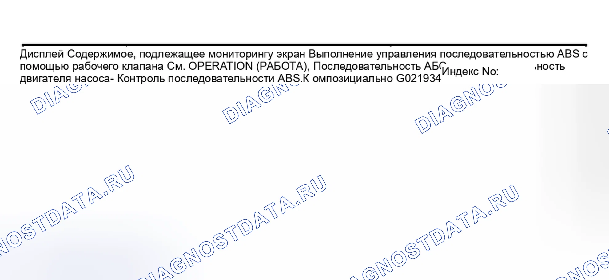 Рис. 54: Как отображается управление последовательностью ABS. Subaru Impreza GD/GC/GG