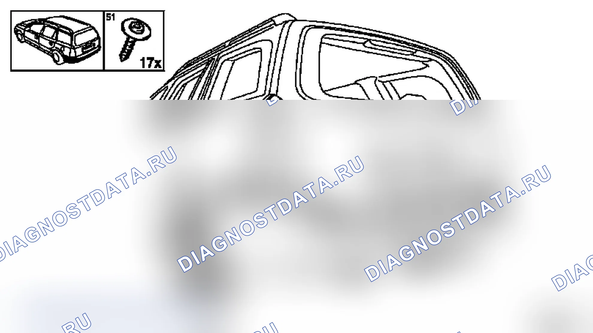 Детали кузова из листовой стали и рама Задняя обшивка Caravan. Opel Astra G