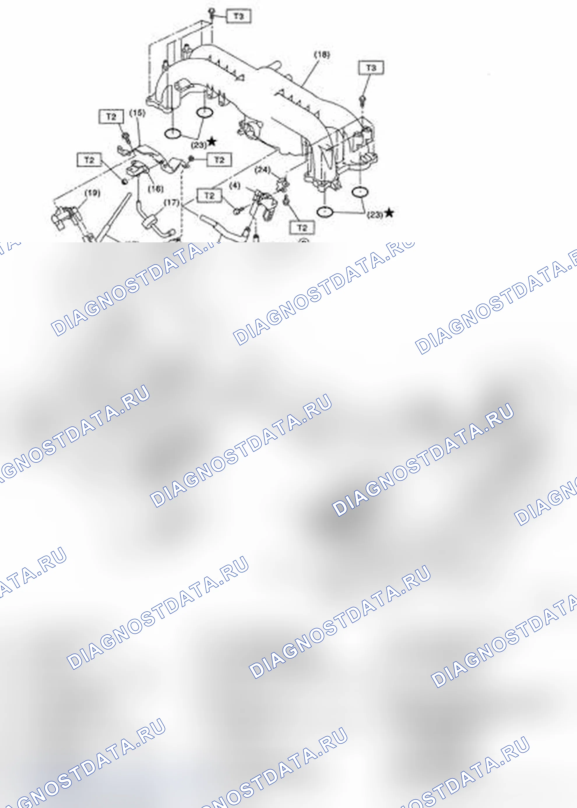 Рис. 177: ВПУСКНОЙ КОЛЛЕКТОР. Subaru Impreza WRX GH