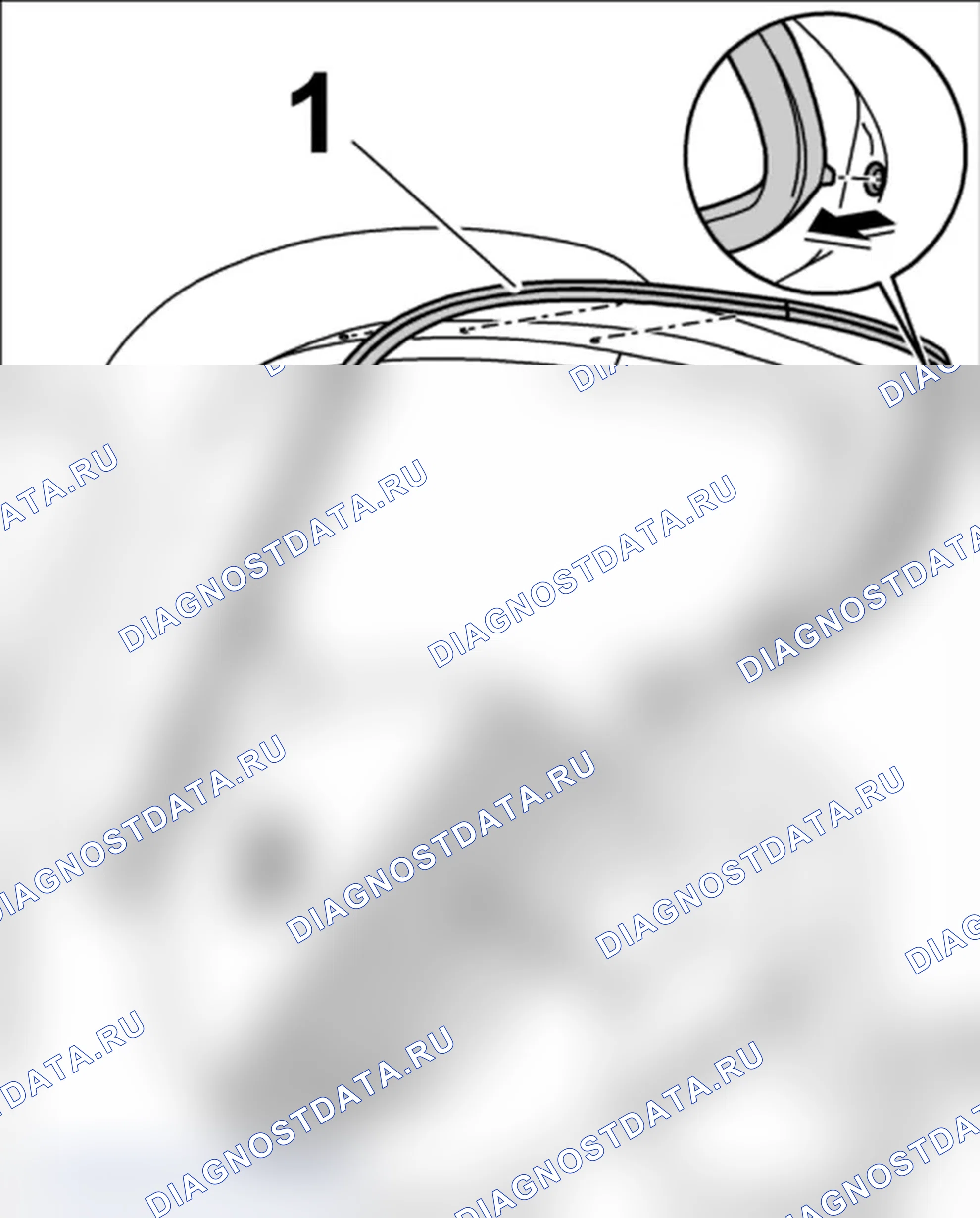 Рис. 100: Снятие уплотнения бокового окна. Porsche Boxster S 987