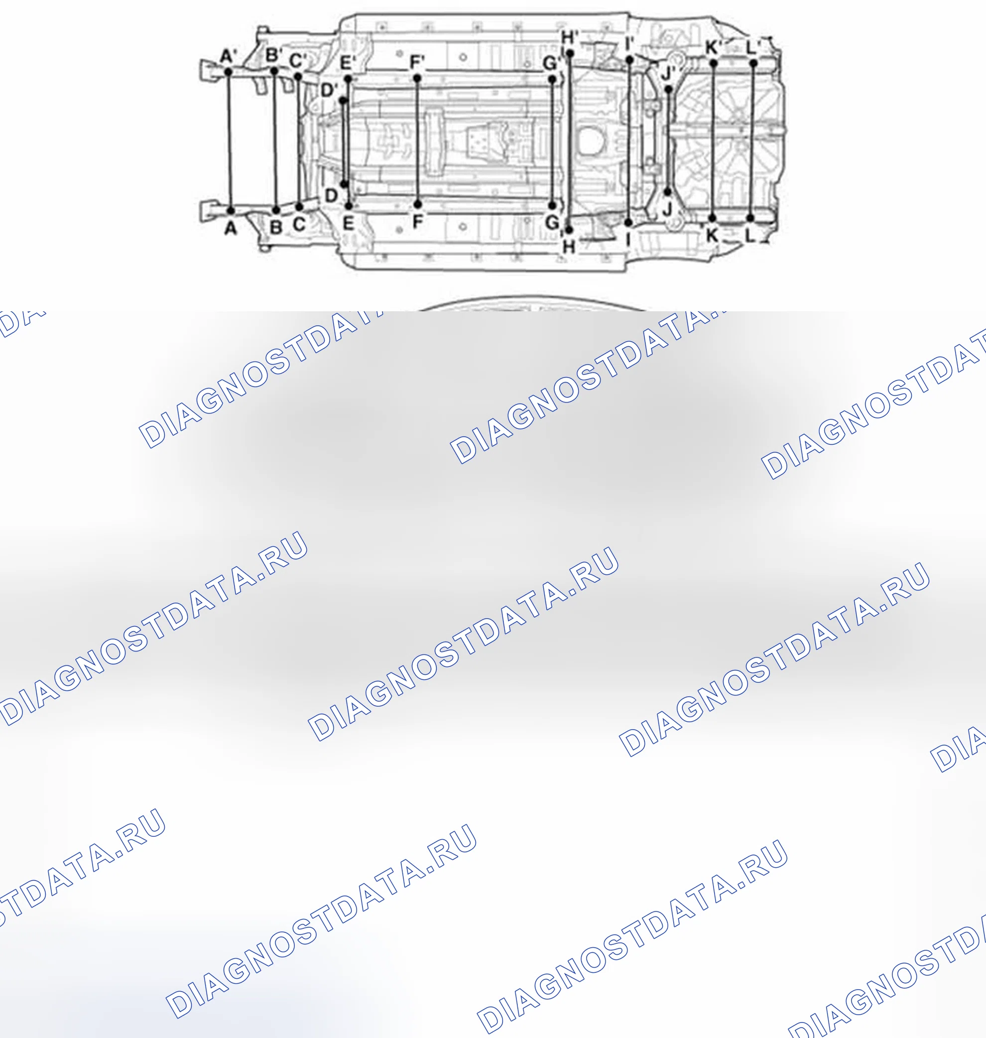 Рис. 24: Проекционные размеры. Hyundai Elantra V