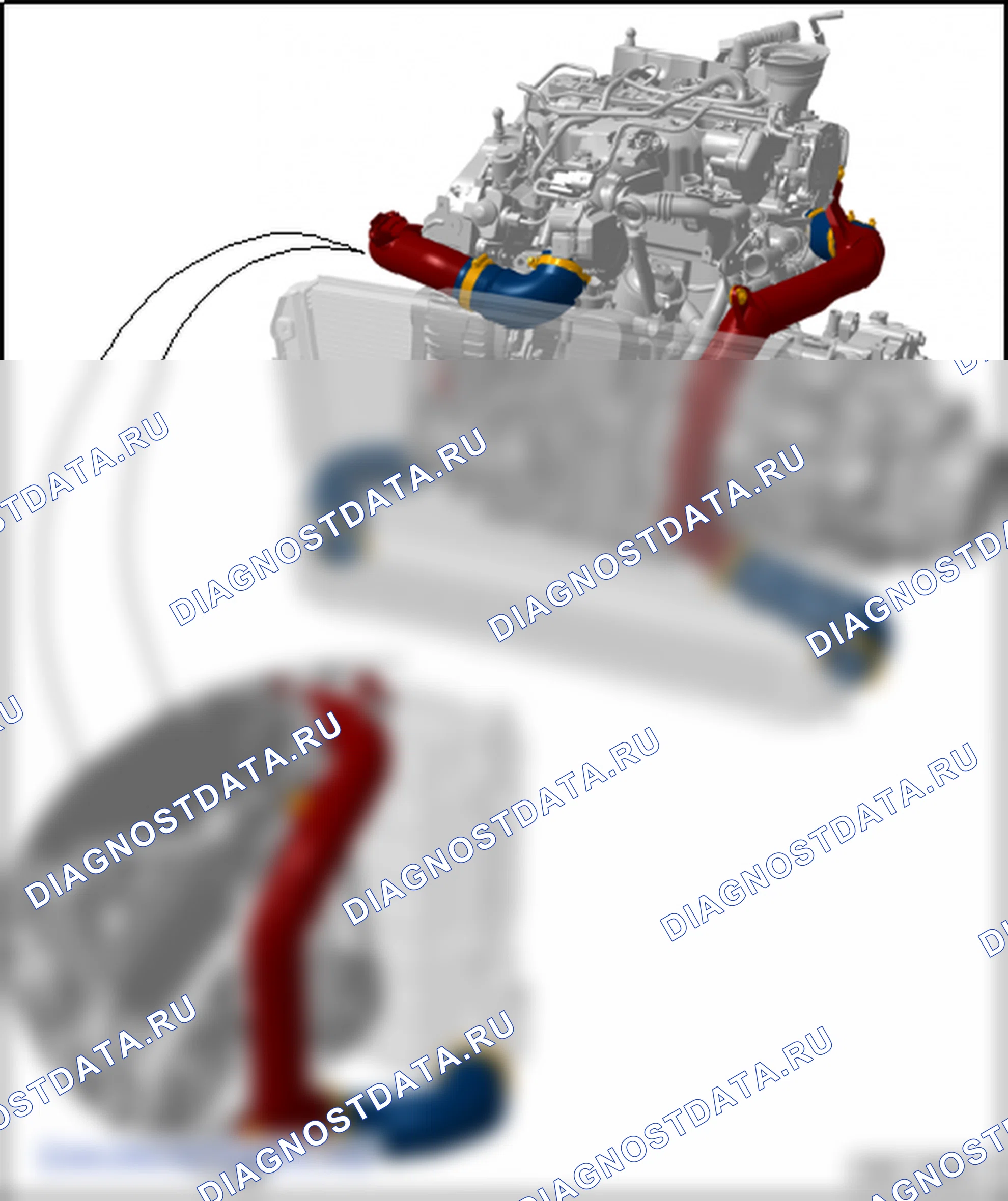 Система наддувочного воздуха с турбонагнетателем (1,2/55 кВт TDI CR). Skoda Roomster I