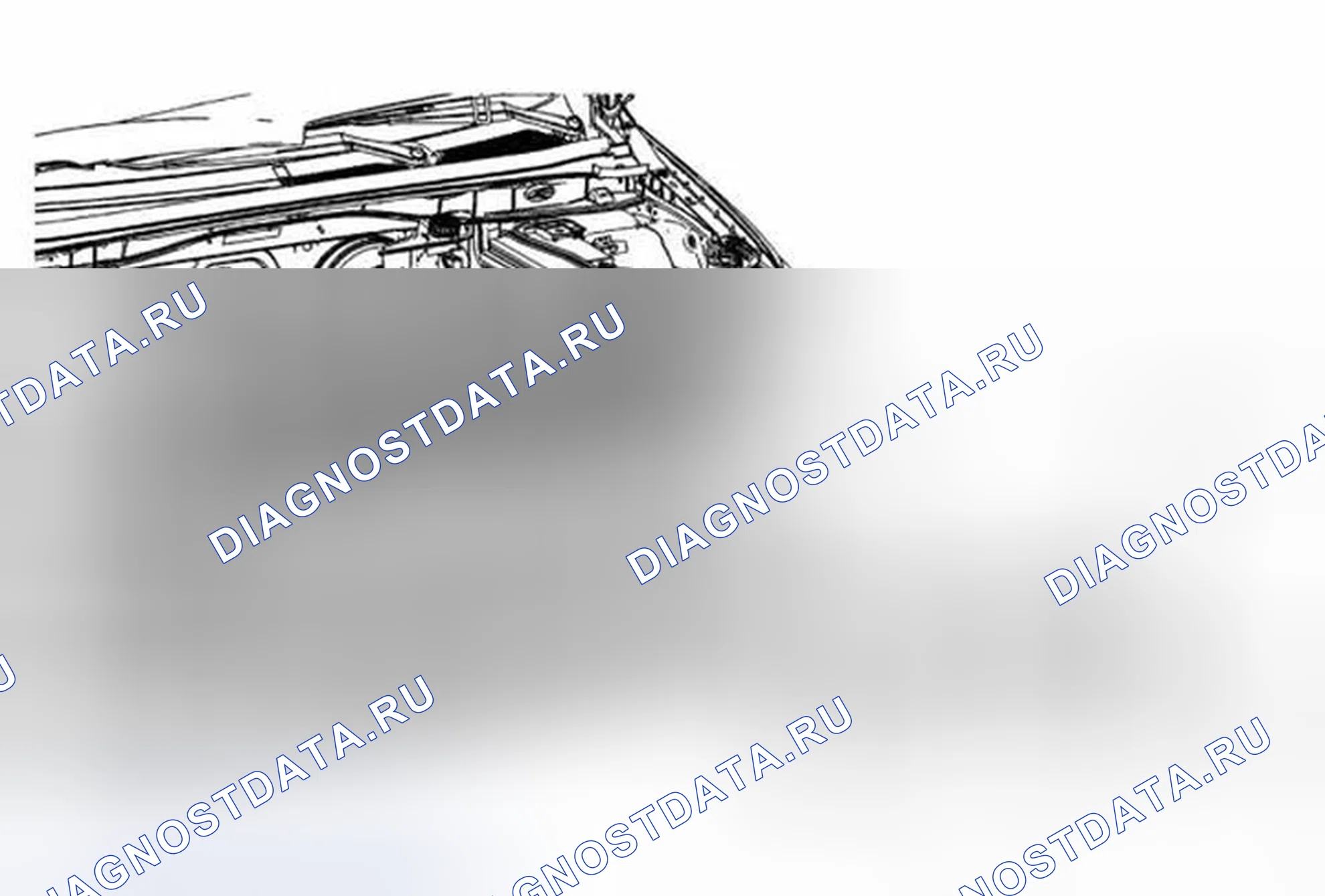 Рис. 19: Замена воздушной перегородки радиатора (LUV, LUW). Chevrolet Sonic I