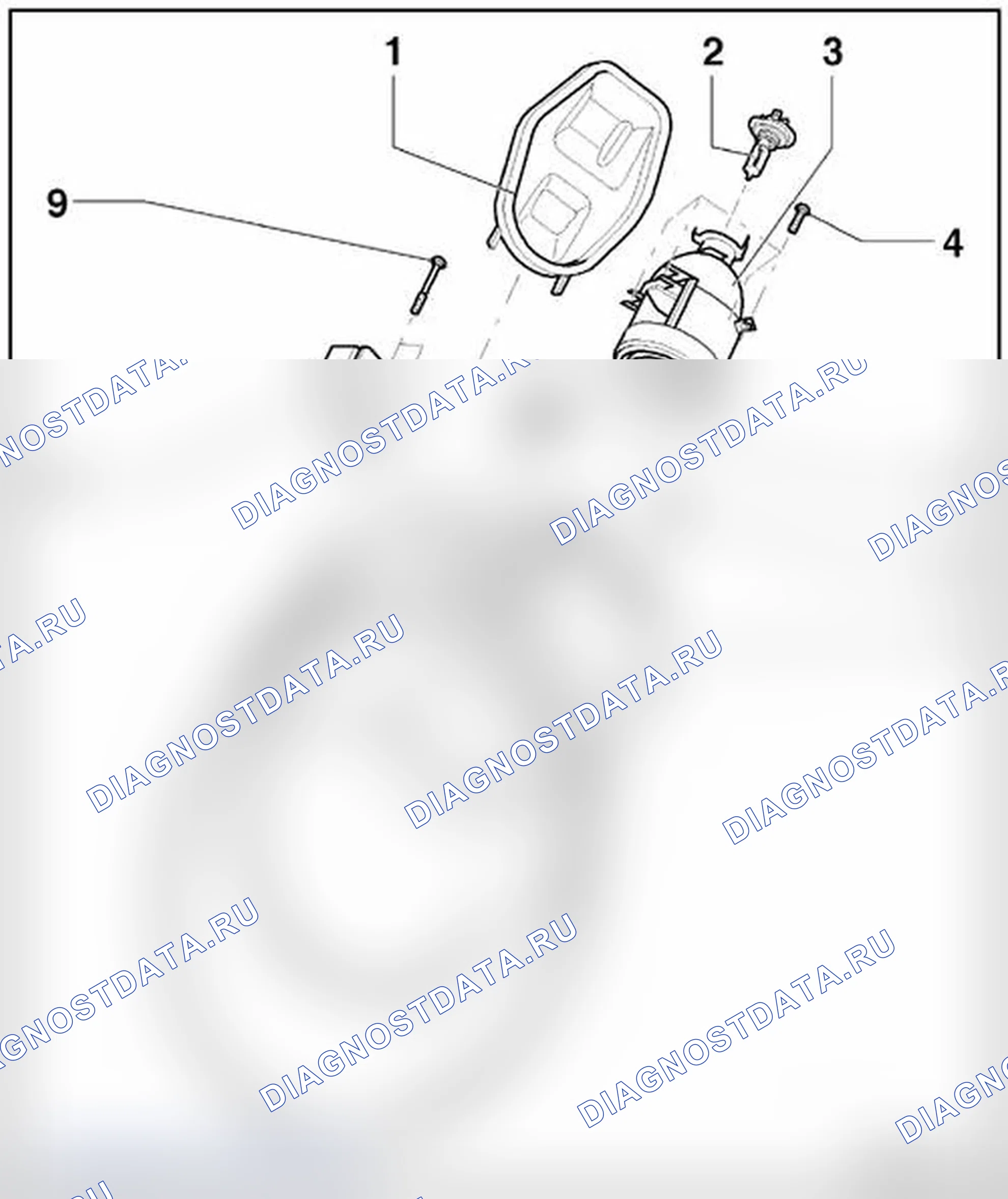 Рис. 2: ОБЗОР ГАЛОГЕННЫХ ФАР В СБОРЕ, НАЧИНАЯ С 07.2005. Volkswagen New Beetle A4 рестайлинг