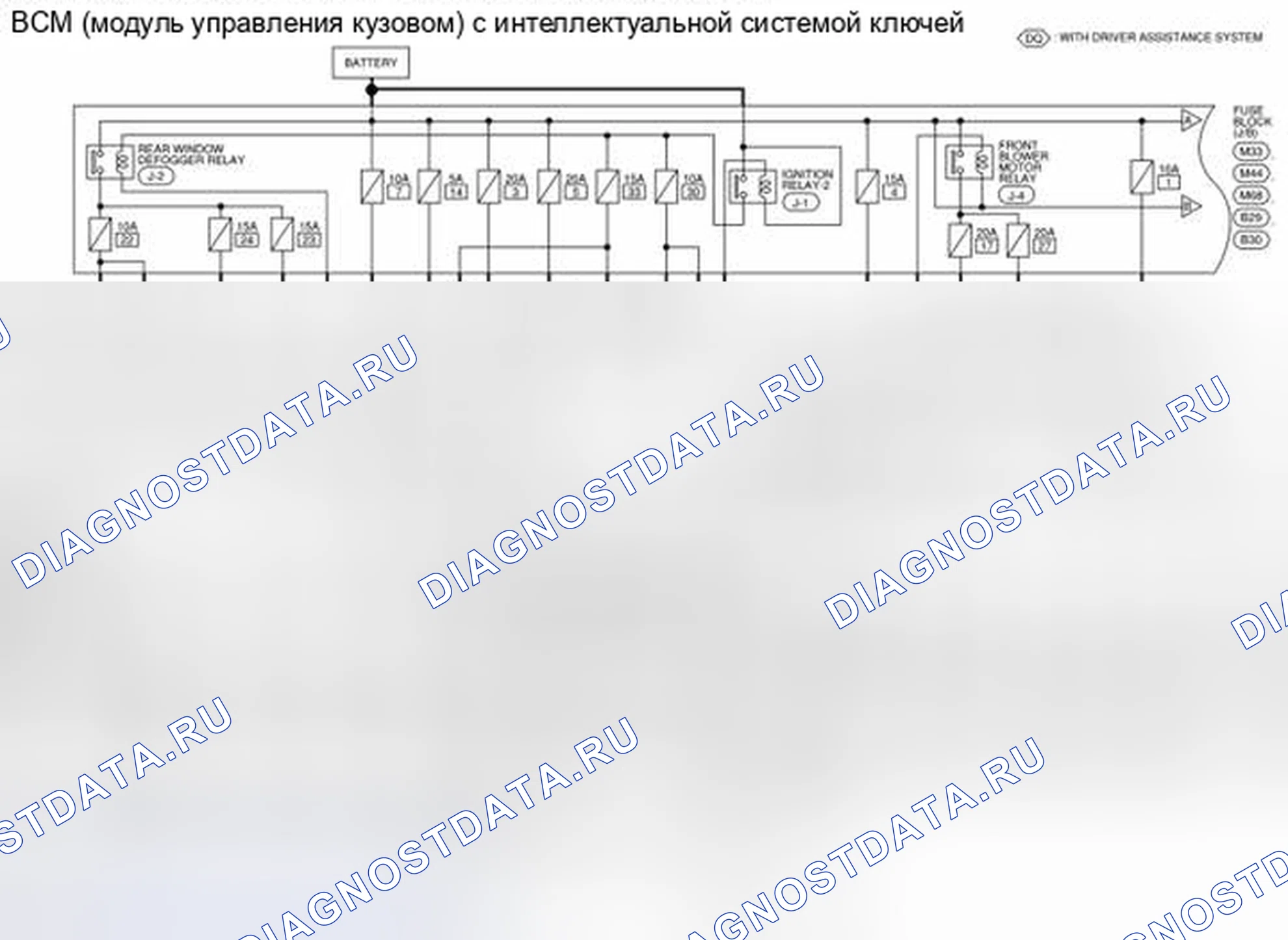 Рис. 47: электросхема. Nissan Rogue II