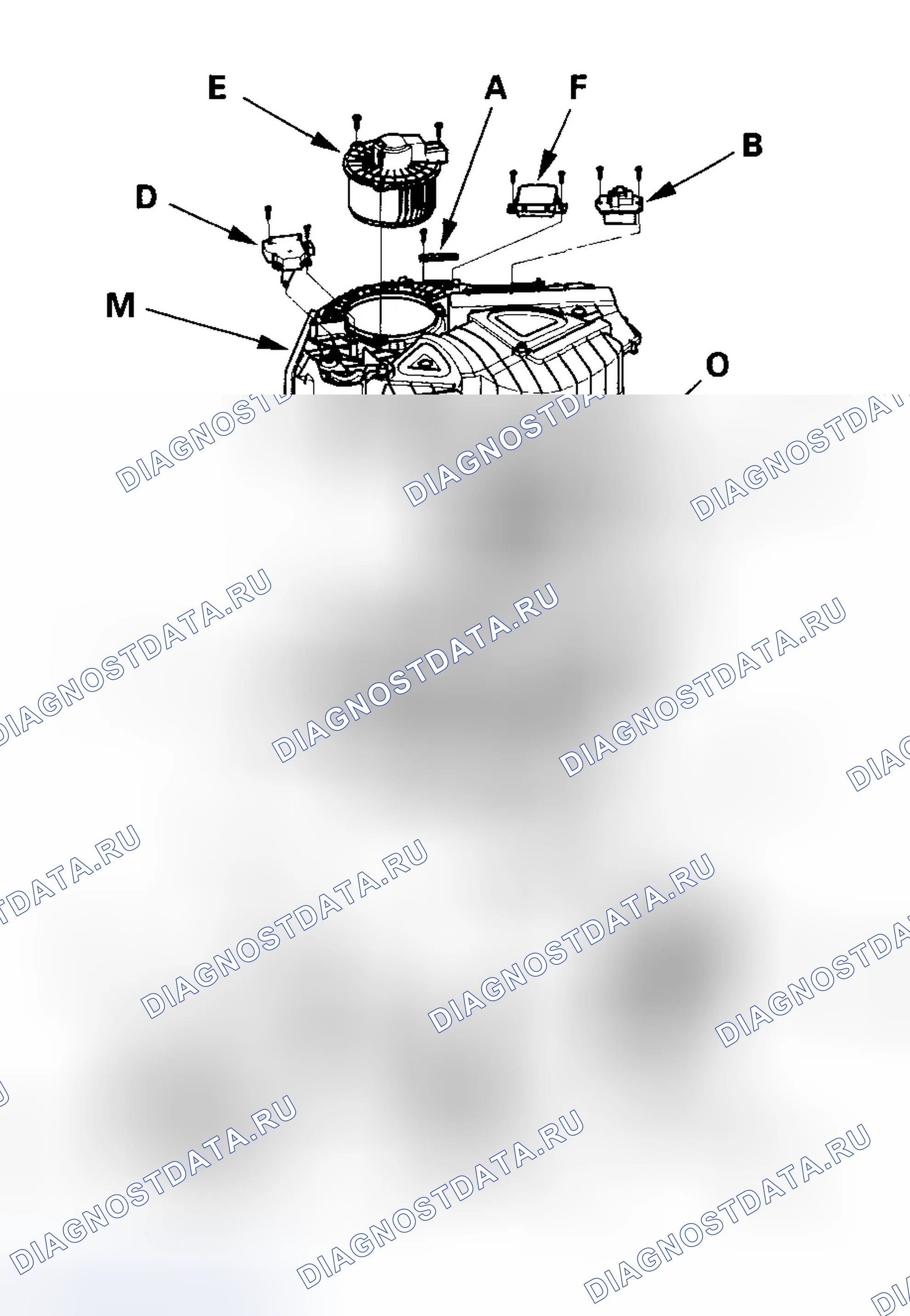 Рис. 24: Замена компонентов заднего блока ОВКВ. Honda Odyssey III