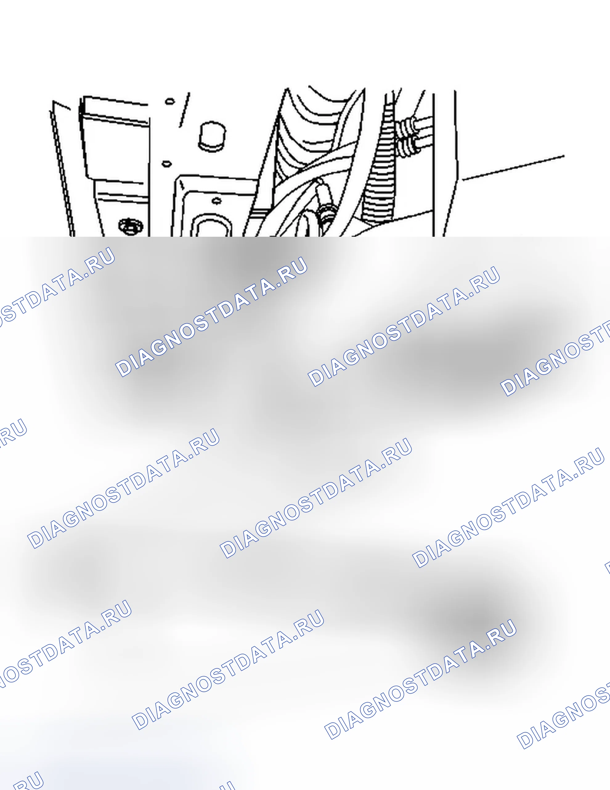 Рис. 21: Напольный домкрат в передней части транспортного средства. Buick Rendezvous I