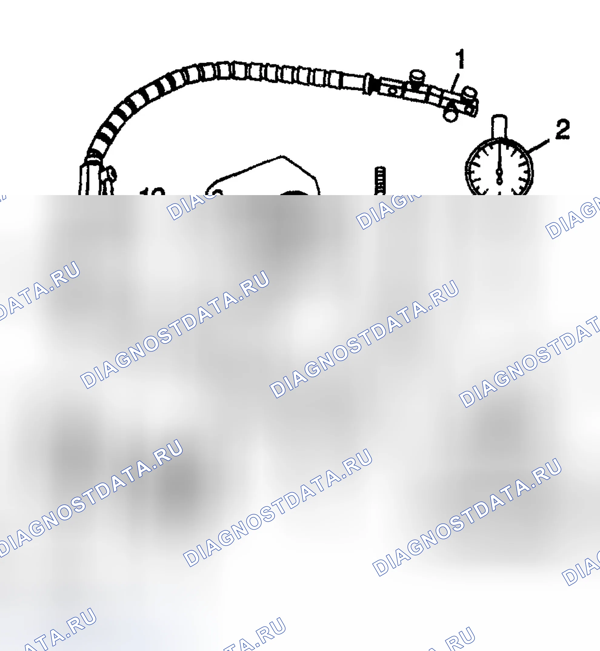 Рис. 684: Измерение зазора подшипника шатуна - использование J 43690 / J 43690-100. Chevrolet TrailBlazer I