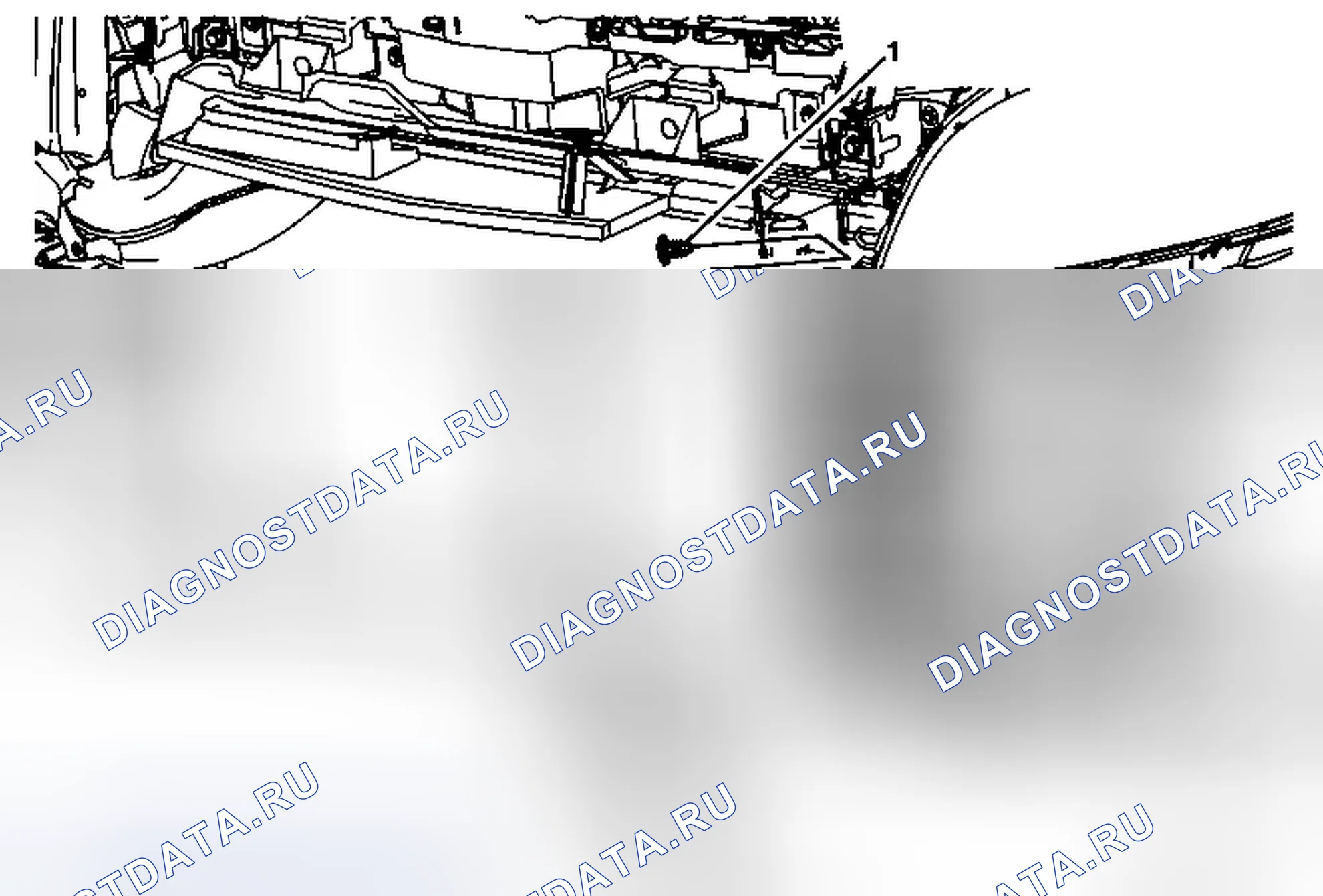 Рис. 34: Замена воздушной перегородки радиатора и дефлектора (левый LTG). Chevrolet Malibu VIII рестайлинг