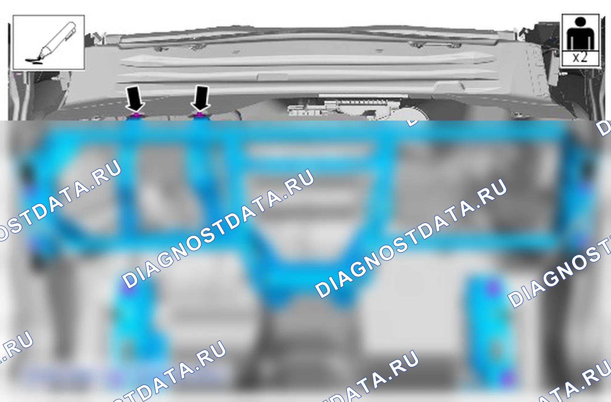 Как снять и установить внутреннюю поперечину. Ford Transit Connect II