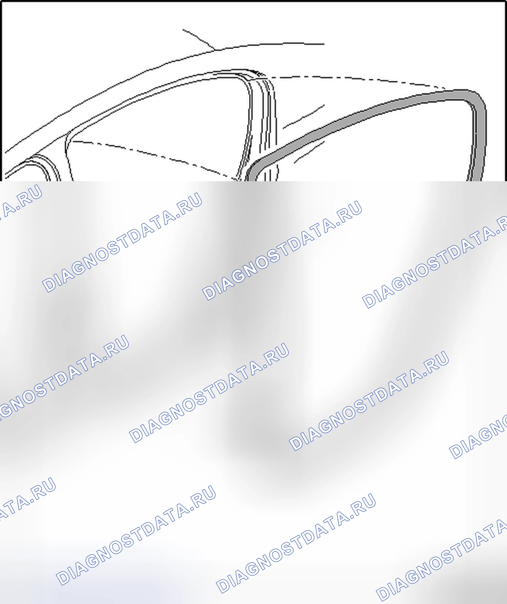 Рис. 98: УПЛОТНЕНИЕ ВНУТРЕННЕЙ ДВЕРИ. Volkswagen Passat B6