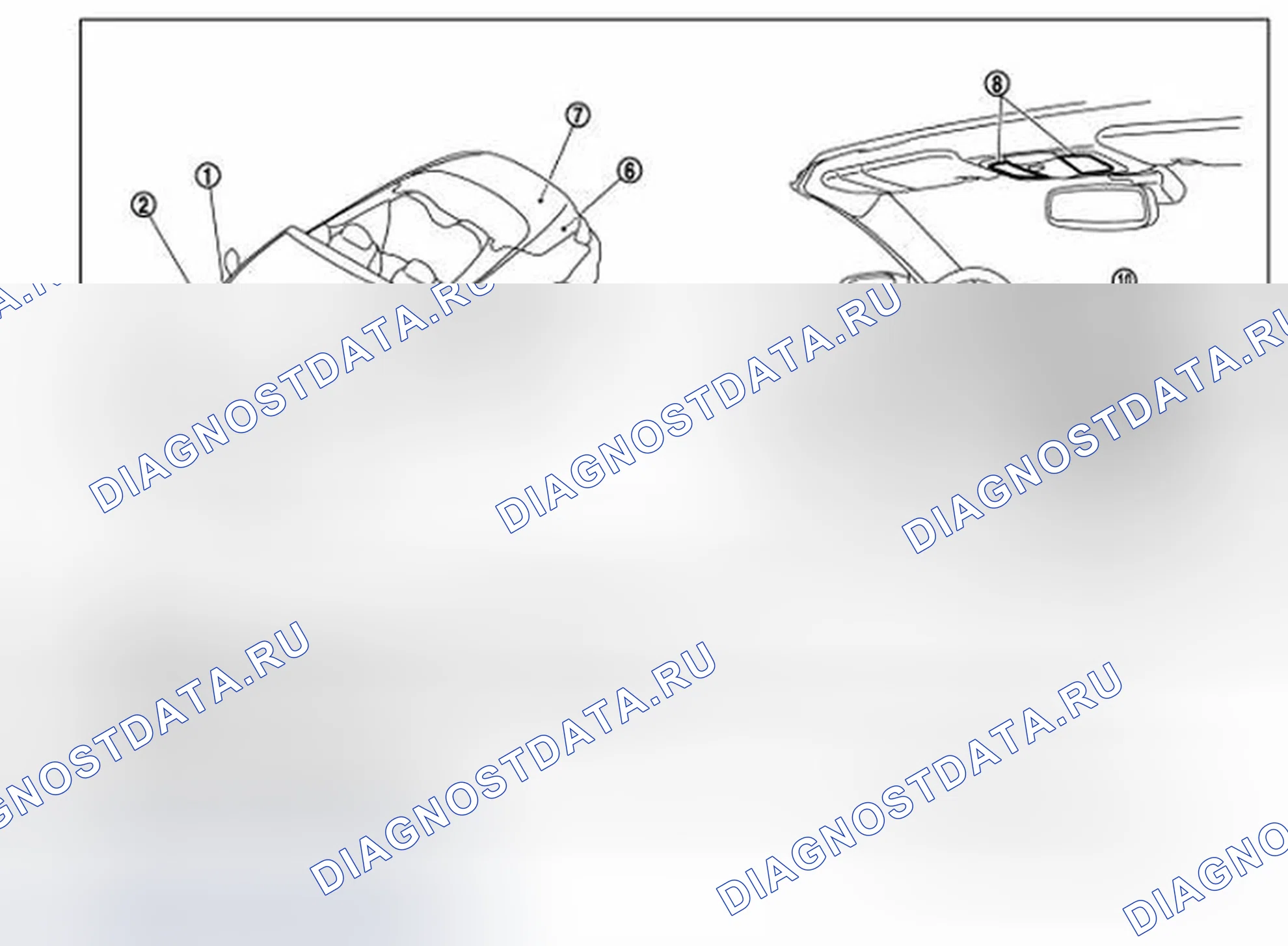 Рис. 2: Расположение компонентов. Infiniti G37 IV рестайлинг