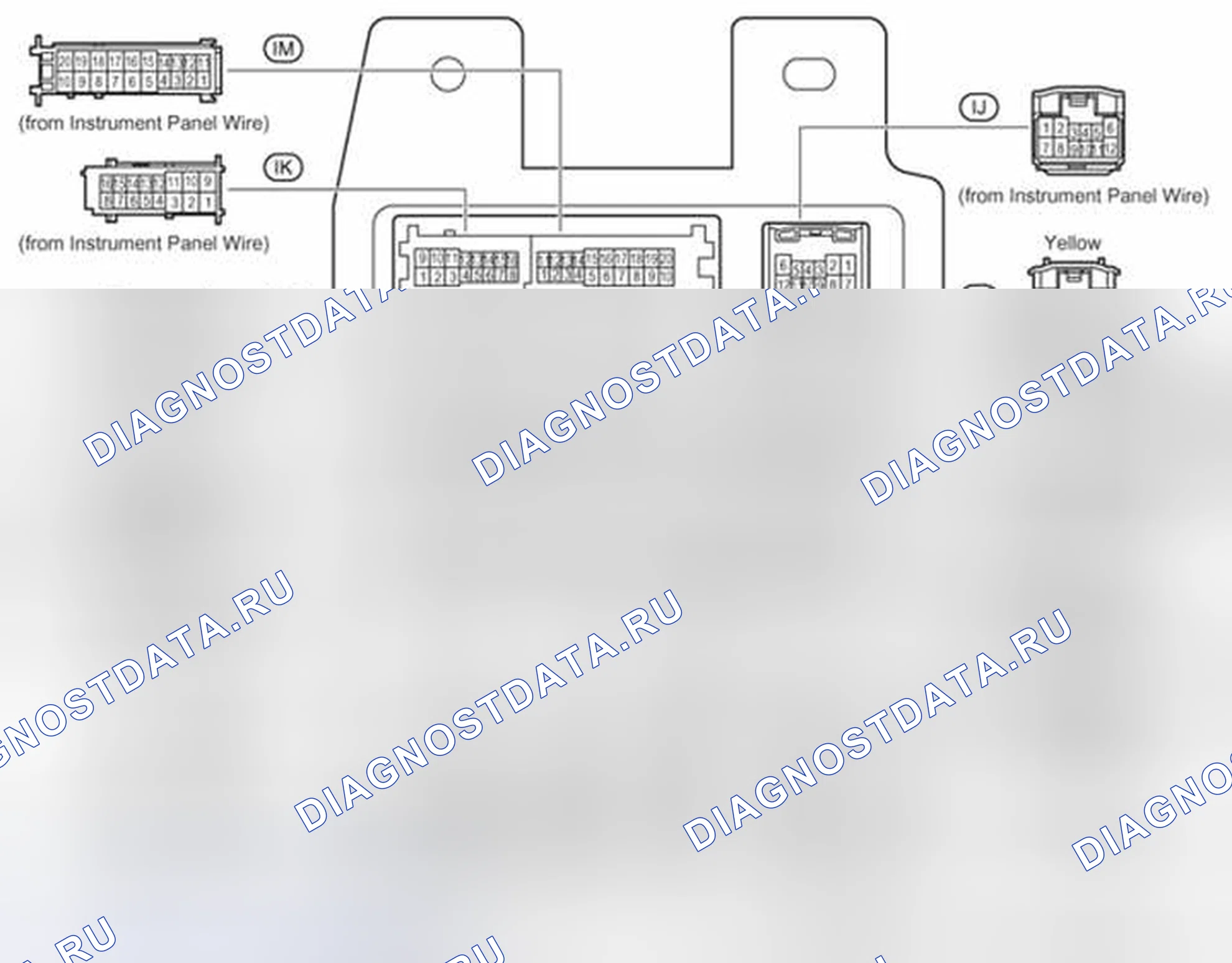 Рис. 105: Расположение реле J / B на приборной панели (1 из 3). Toyota Avalon XX30 рестайлинг