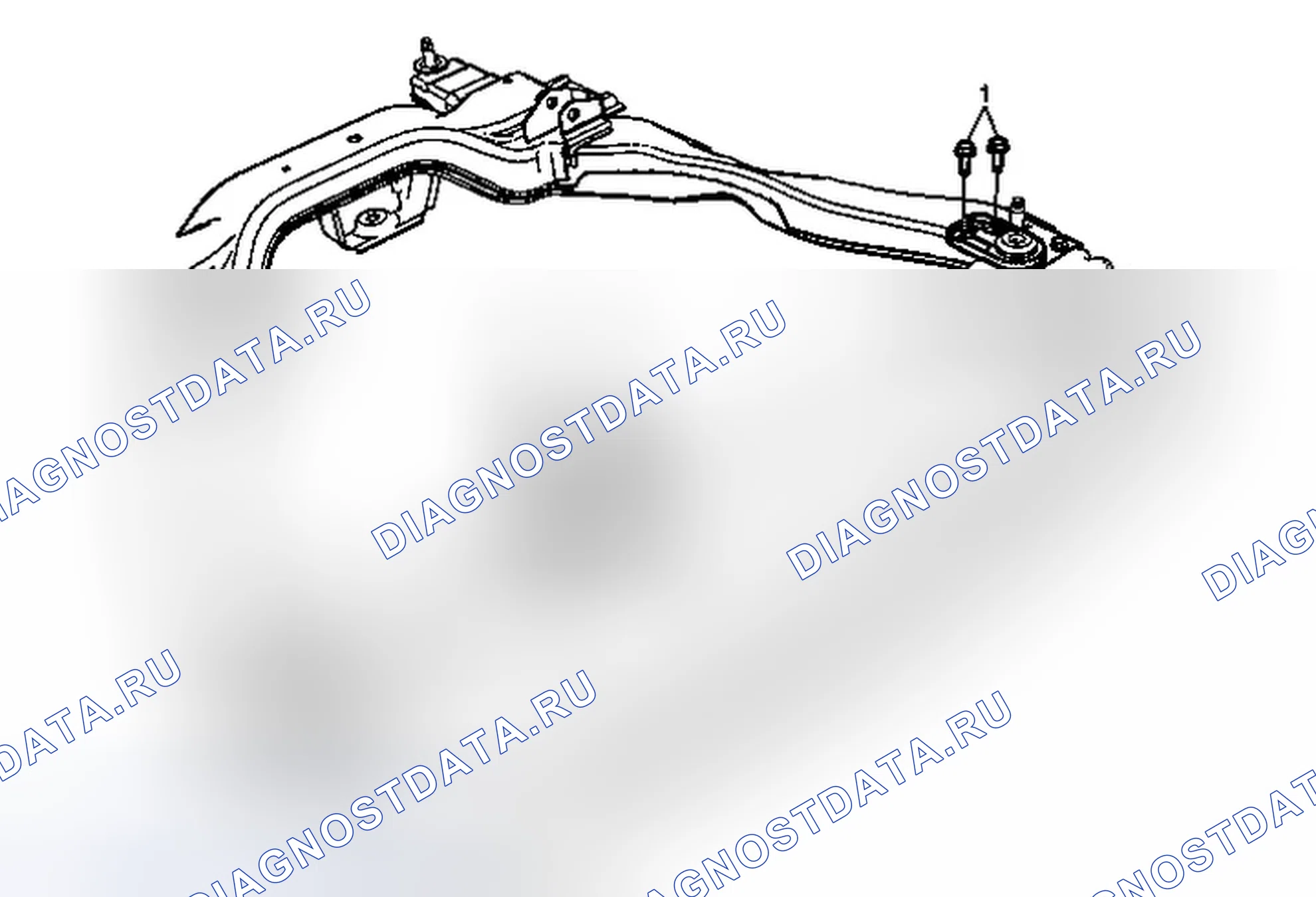 Рис. 6: Замена опоры радиатора. Chevrolet Spark M300
