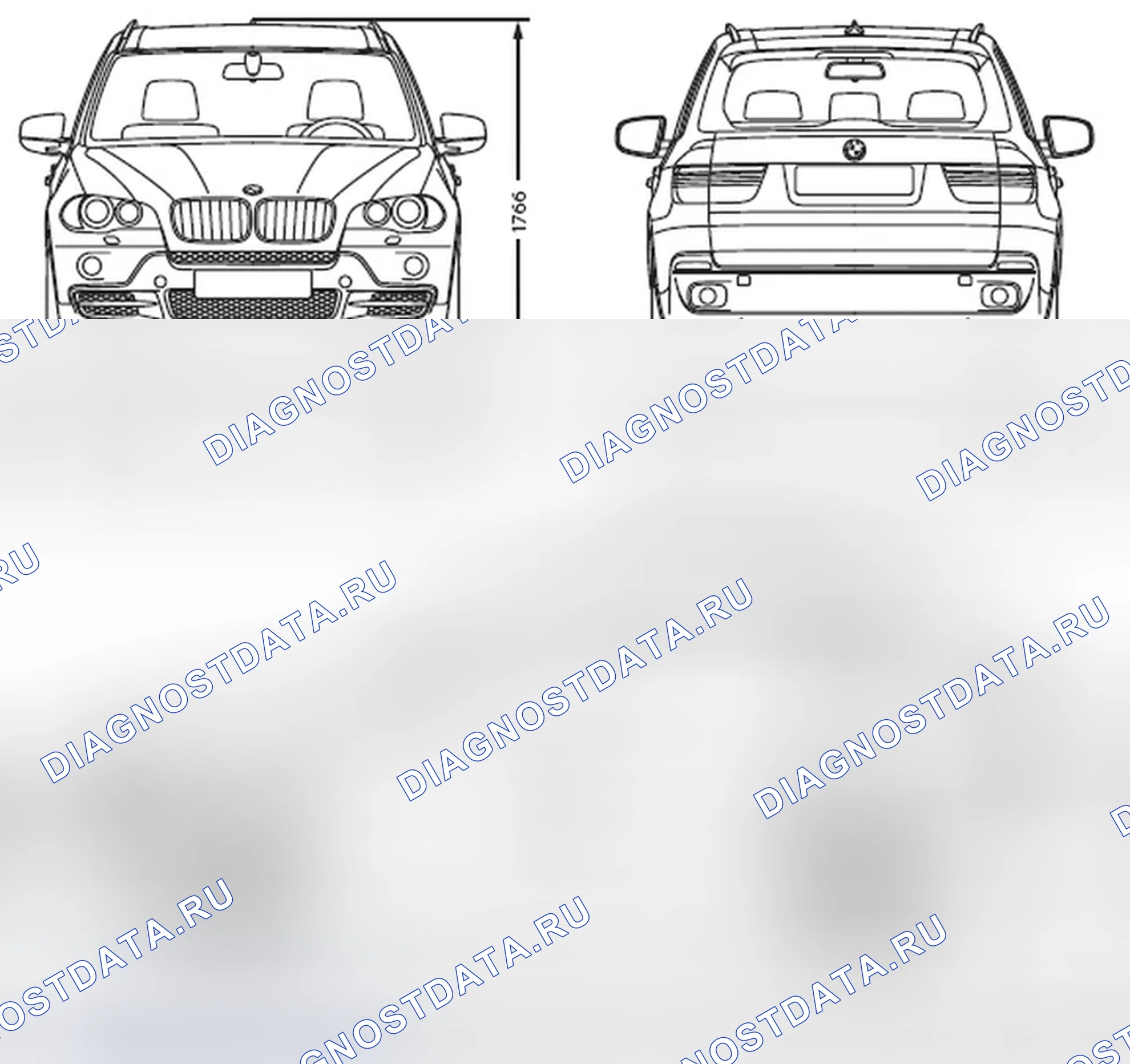 Рис. 7: Сравнение технических характеристик (E53 и E70). BMW X5 E70