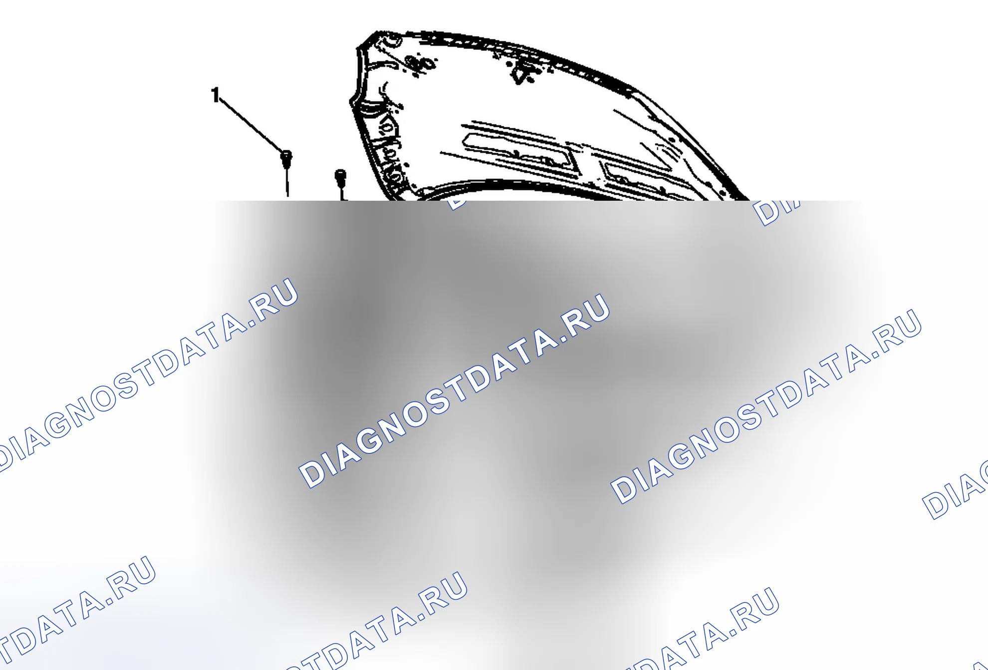 Рис. 57: Замена верхней опоры передней бампера (OUTLOOK, Acadia, Traverse). Chevrolet Traverse I