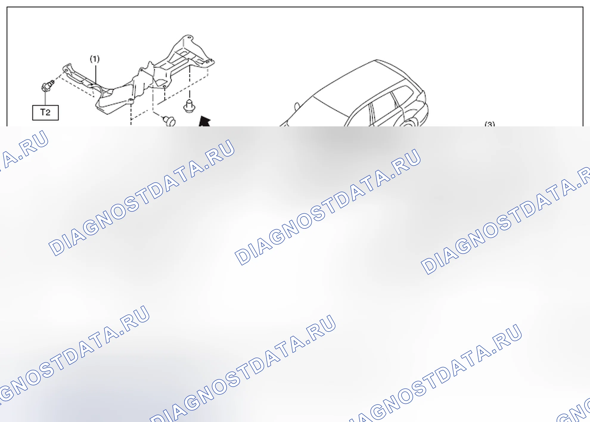 Рис. 18: ПОЛ ПОД ПРОТЕКТОРОМ. Subaru Forester SJ