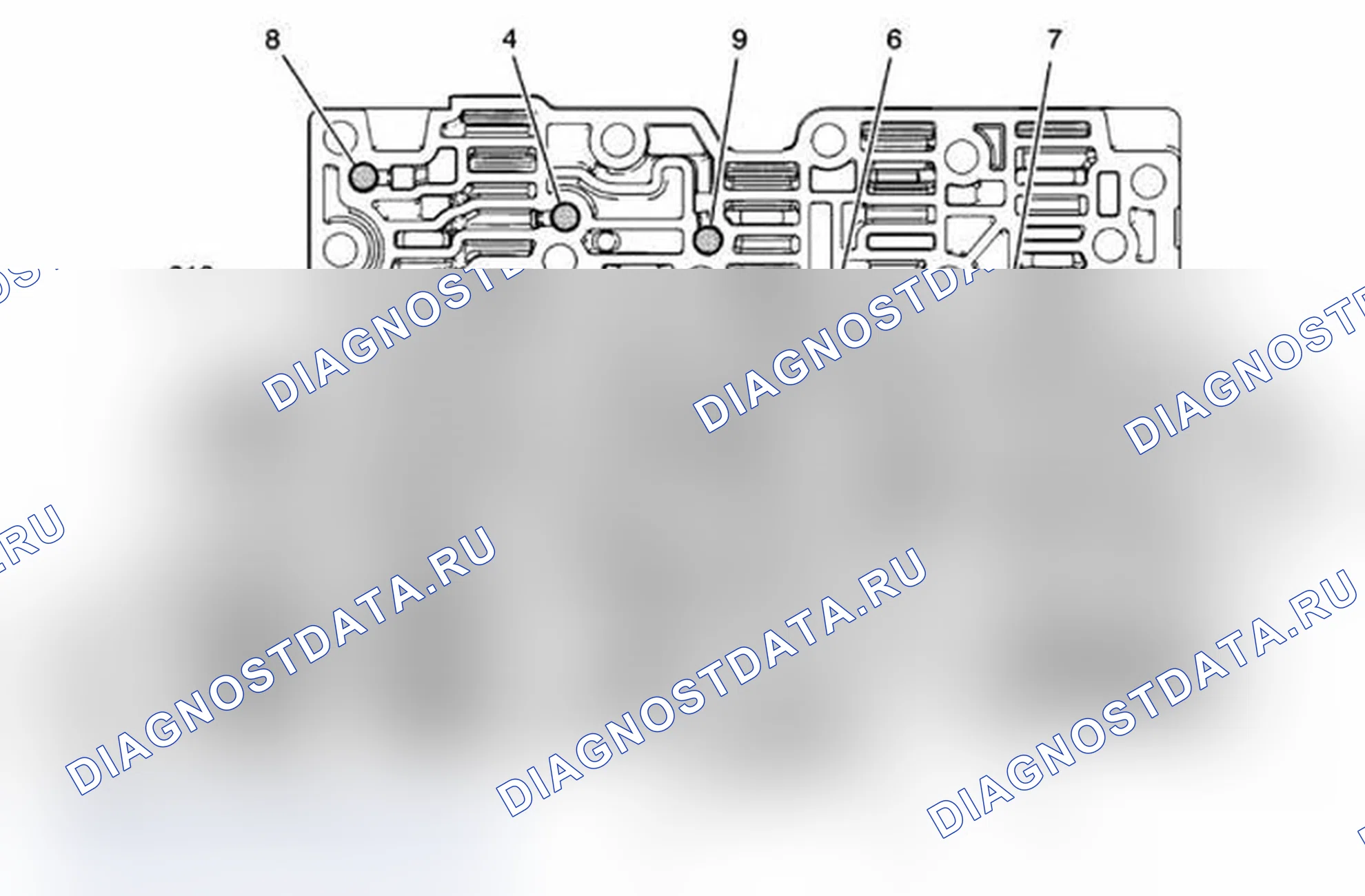Рис. 580: Расположение шаровых обратных клапанов. Pontiac G6 I final