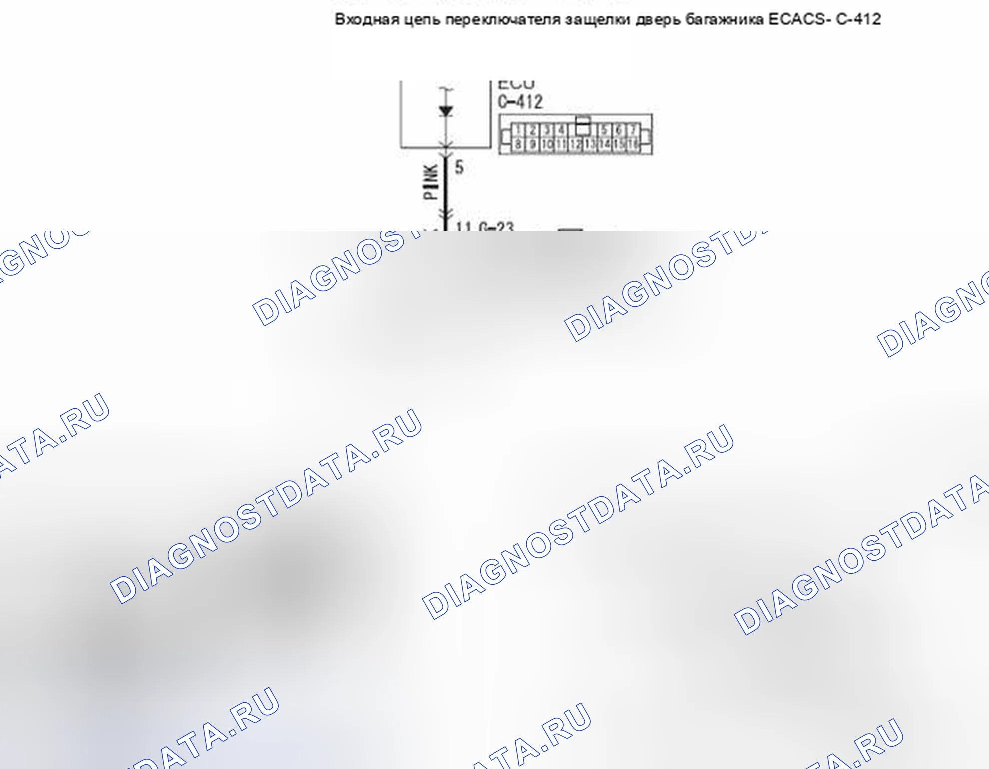 Рис. 350: Процедура проверки 9: ETACS-ECU не получает никакого сигнала от переключателя защелки дверь багажника. Mercedes-Benz CLA-класс C117/X117 рестайлинг