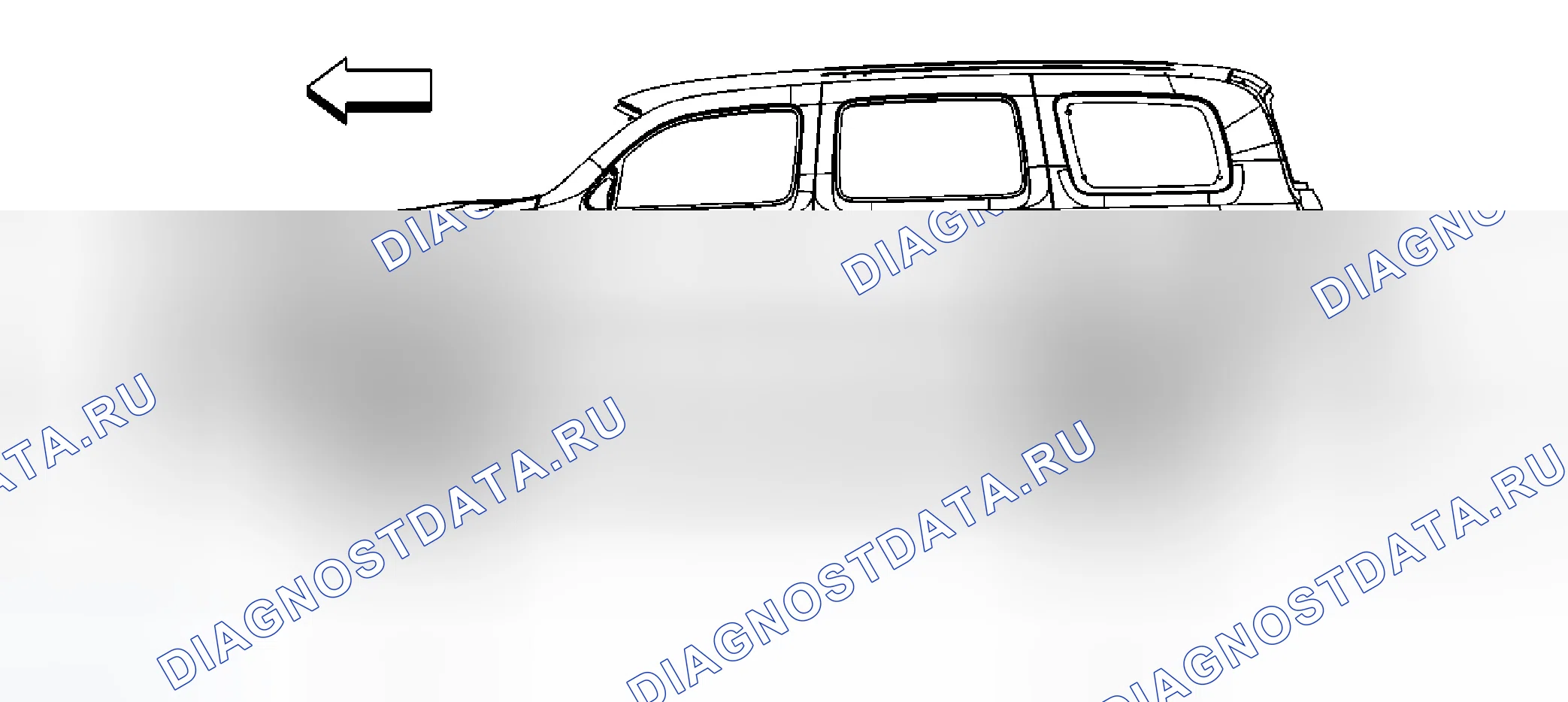 Рис. 10: Измерение размеров P и R. Chevrolet HHR I