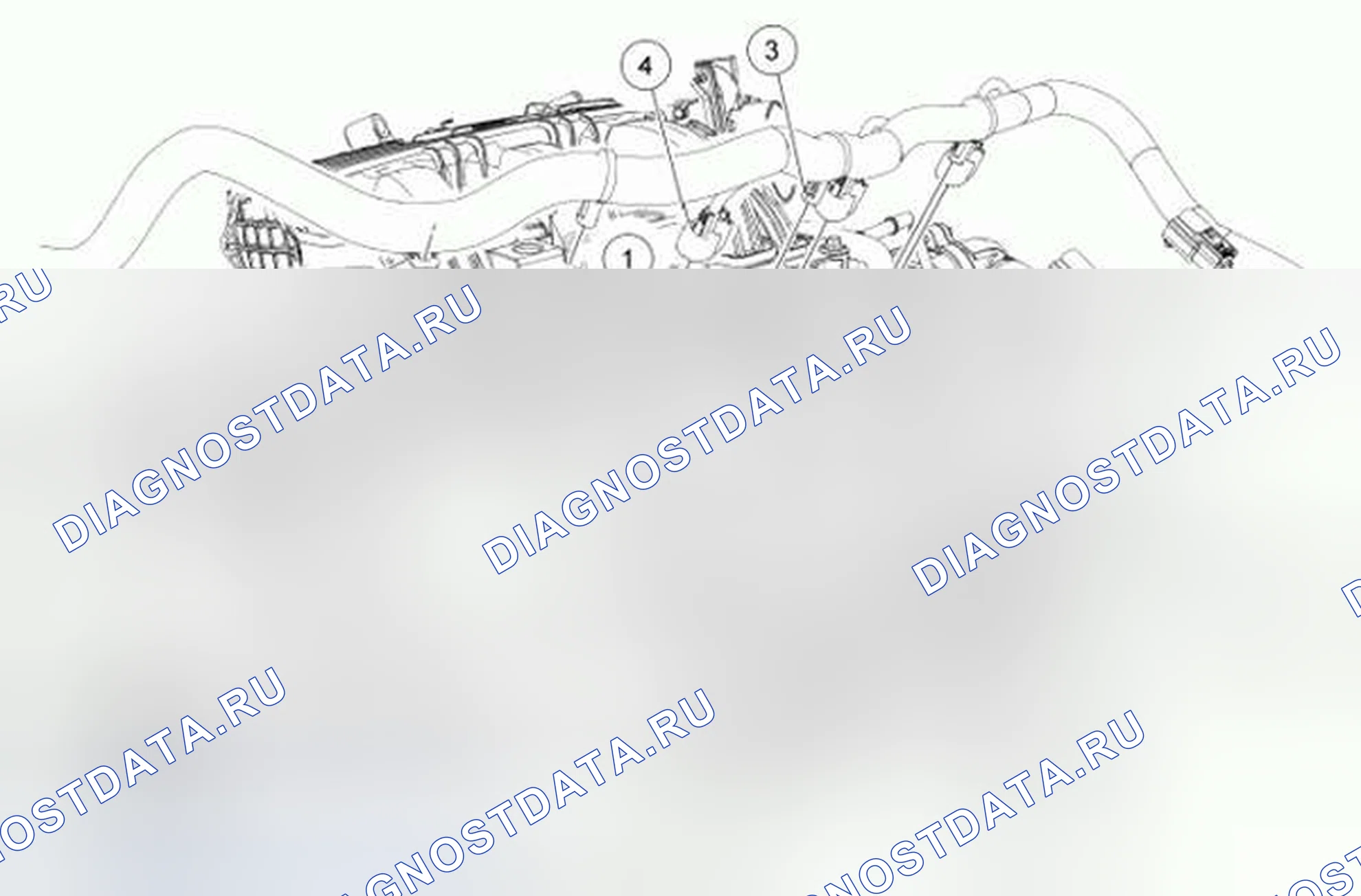 Рис. 477: Крышка клапана - левая (вид 1 из 2). Hyundai ix55 I