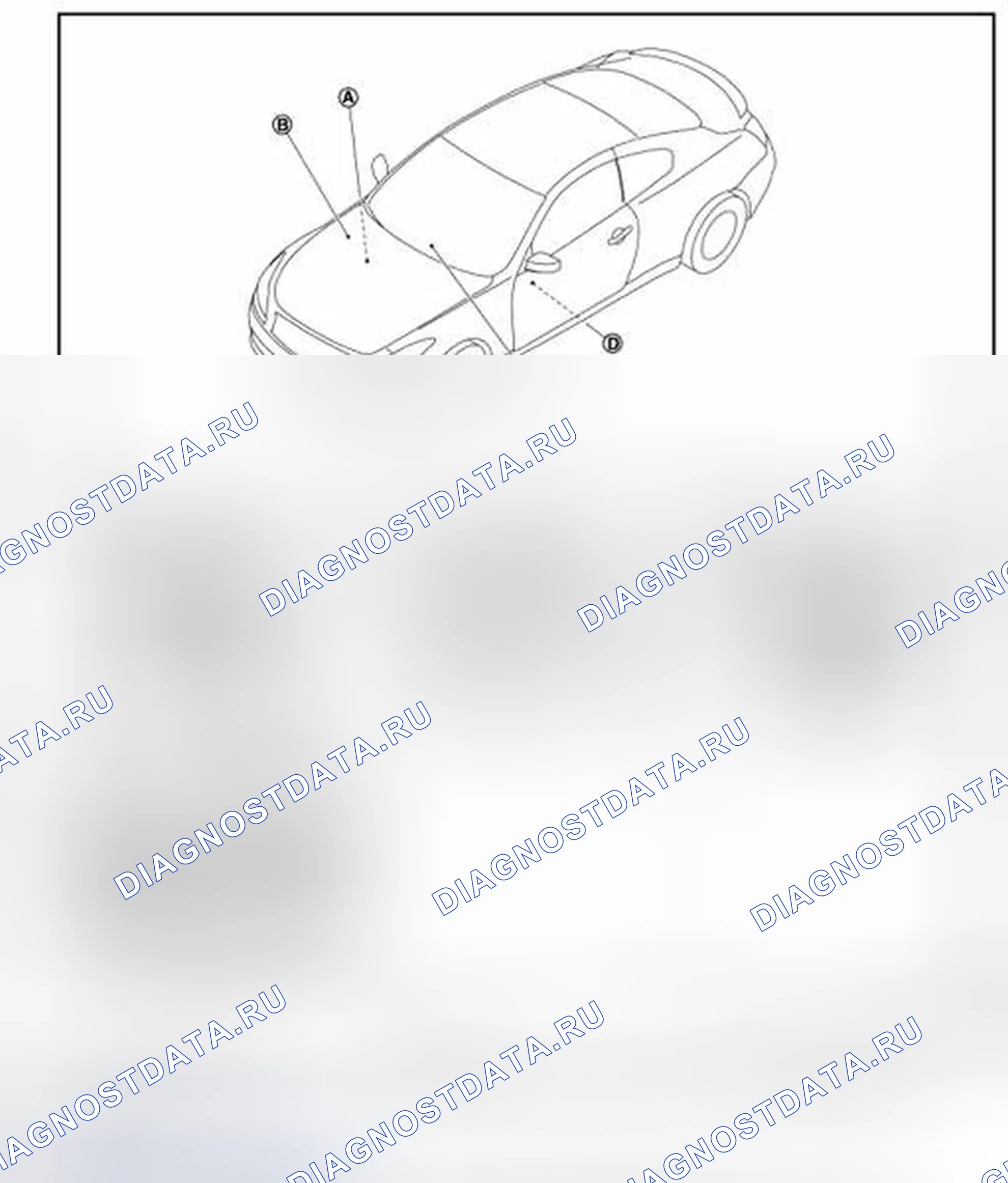 Рис. 108: Расположение компонентов. Infiniti Q60 I