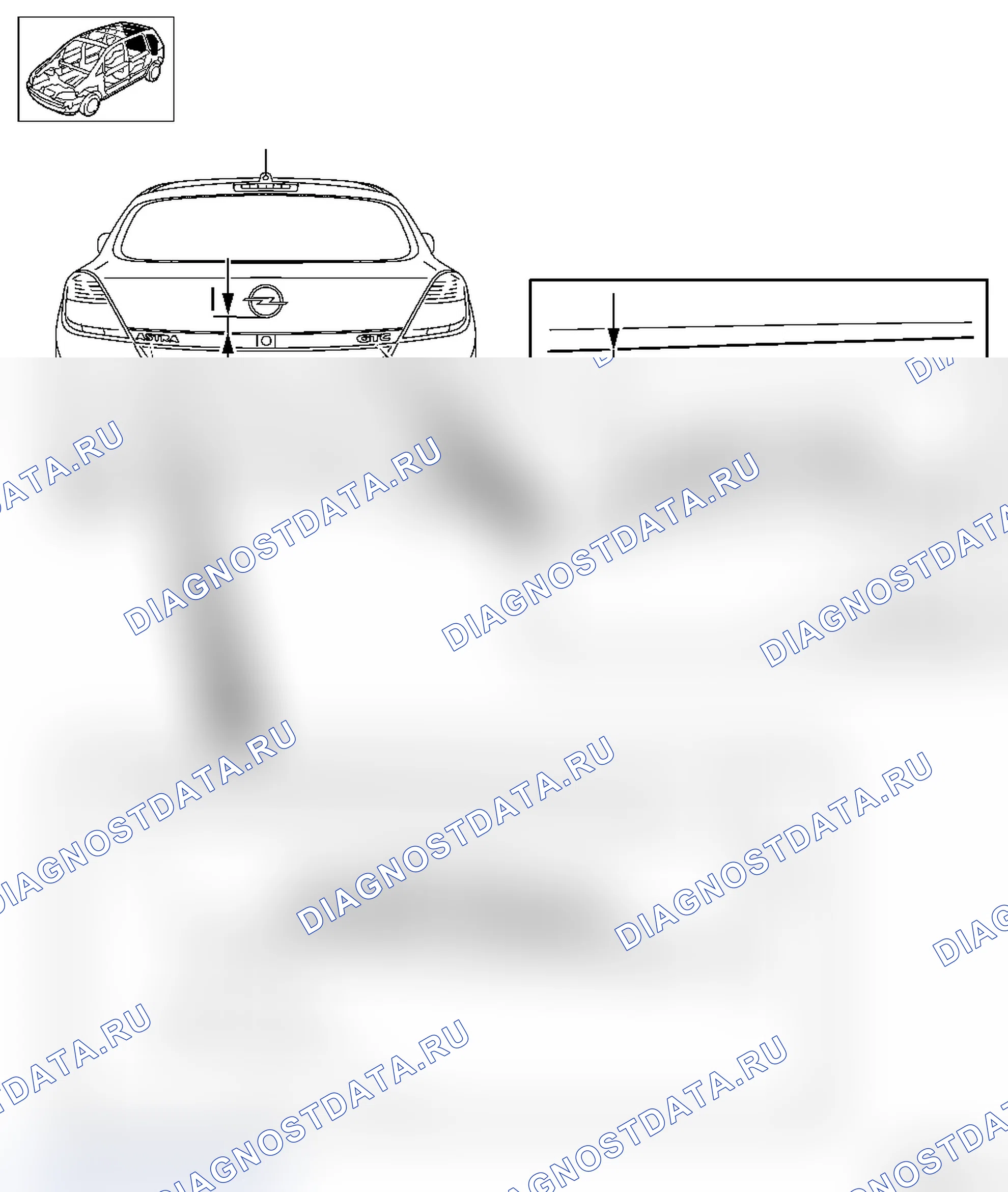Замена надписей на задней откидной двери - L08. Opel Astra H