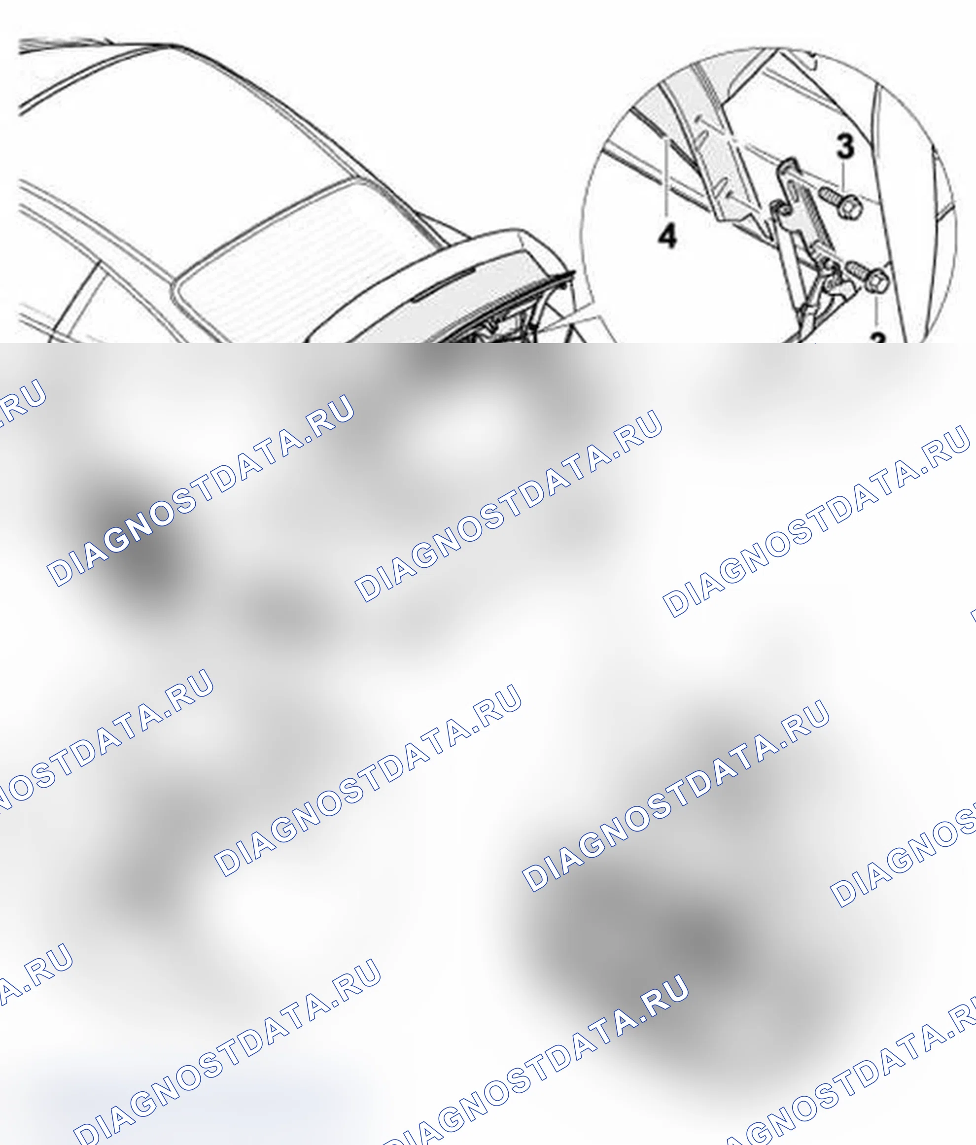 Рис. 86: Снятие и установка задней крышки. Porsche 911 Carrera 996 рестайлинг