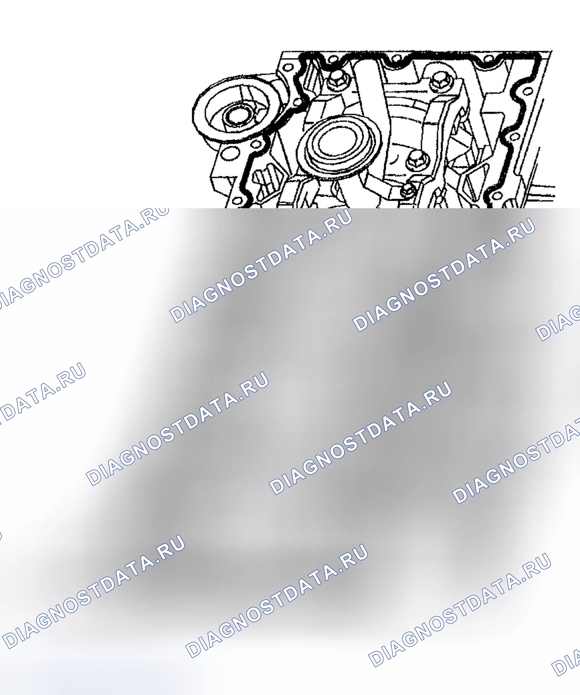 Рис. 1134: Установка масляного поддона. Chevrolet TrailBlazer I