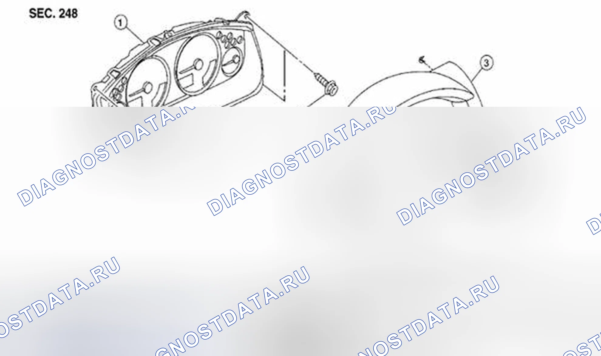 Рис. 19: Комбинированный счетчик: снятие и установка. Suzuki Equator I