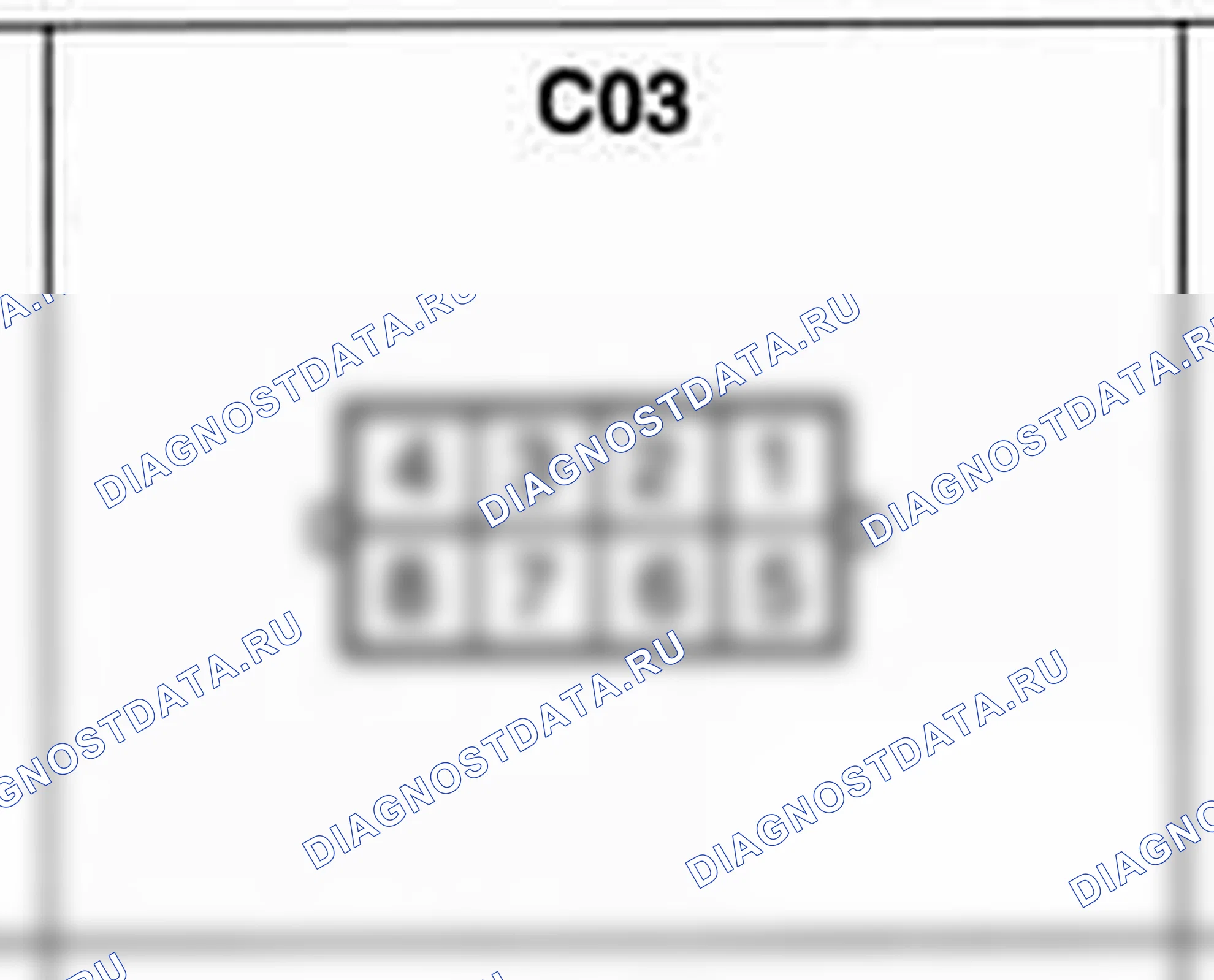 Распиновка разъёма C03 — жгута управления. Hyundai Atos MX