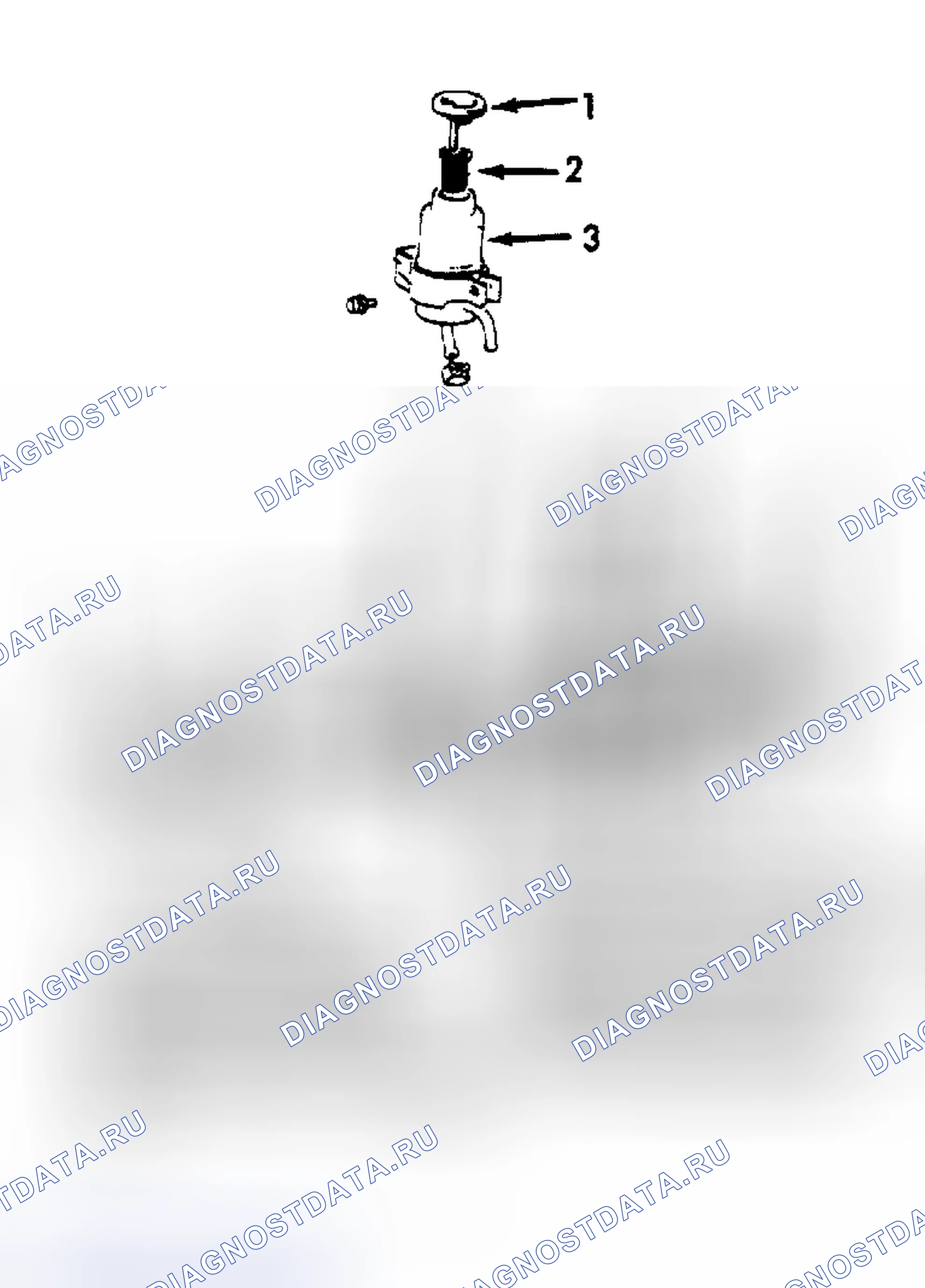 Рис. 1: Покомпонентный вид насоса усилителя рулевого управления типа " А ", используемого на моделях пикапов с двигателем 2,6 л.. Dodge Challenger II