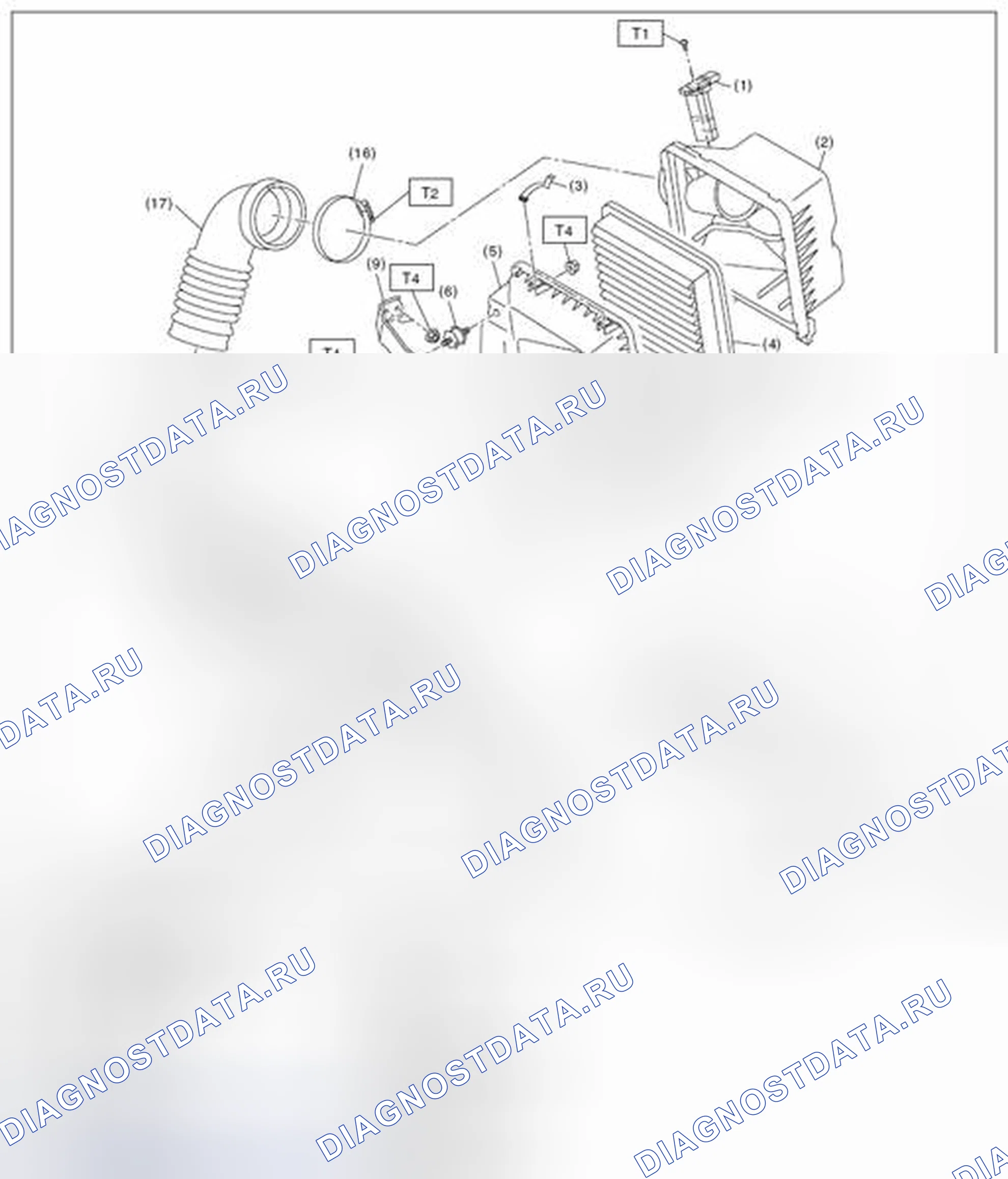 Рис. 892: ВОЗДУХООЧИСТИТЕЛЬ. Subaru Forester SJ