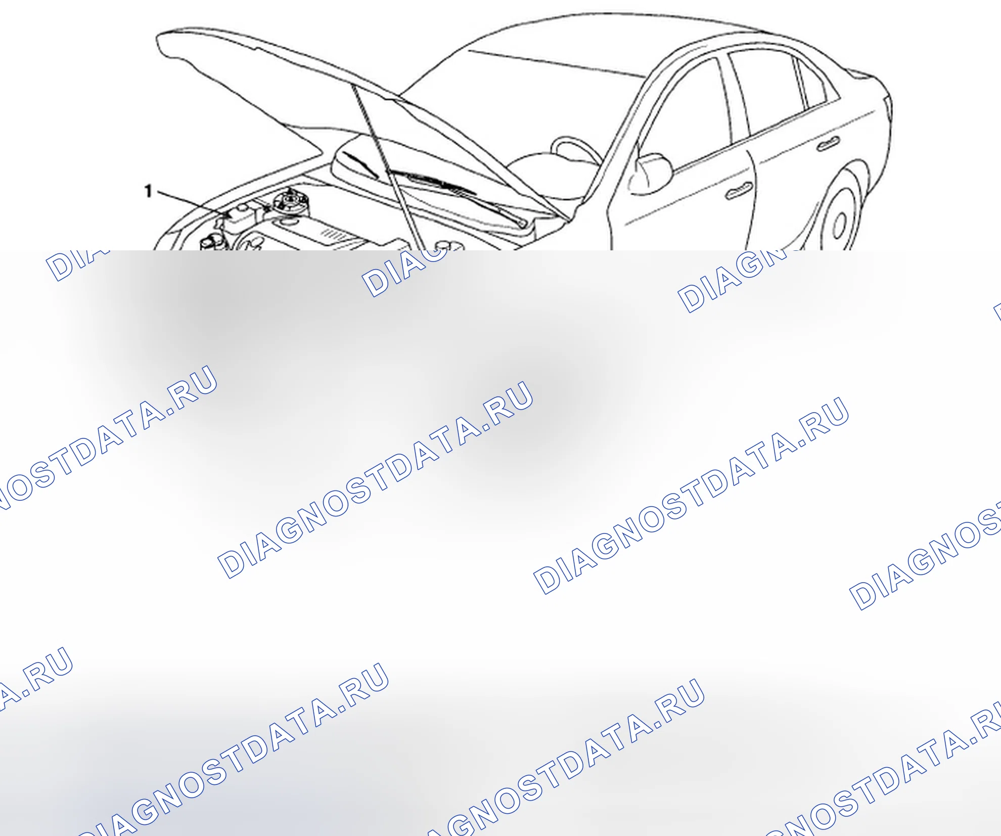 Рис. 18: РАСПОЛОЖЕНИЕ ПРЕДУПРЕДИТЕЛЬНЫХ / ПРЕДУПРЕЖДАЮЩИХ ТАБЛИЧЕК. Hyundai Sonata V рестайлинг