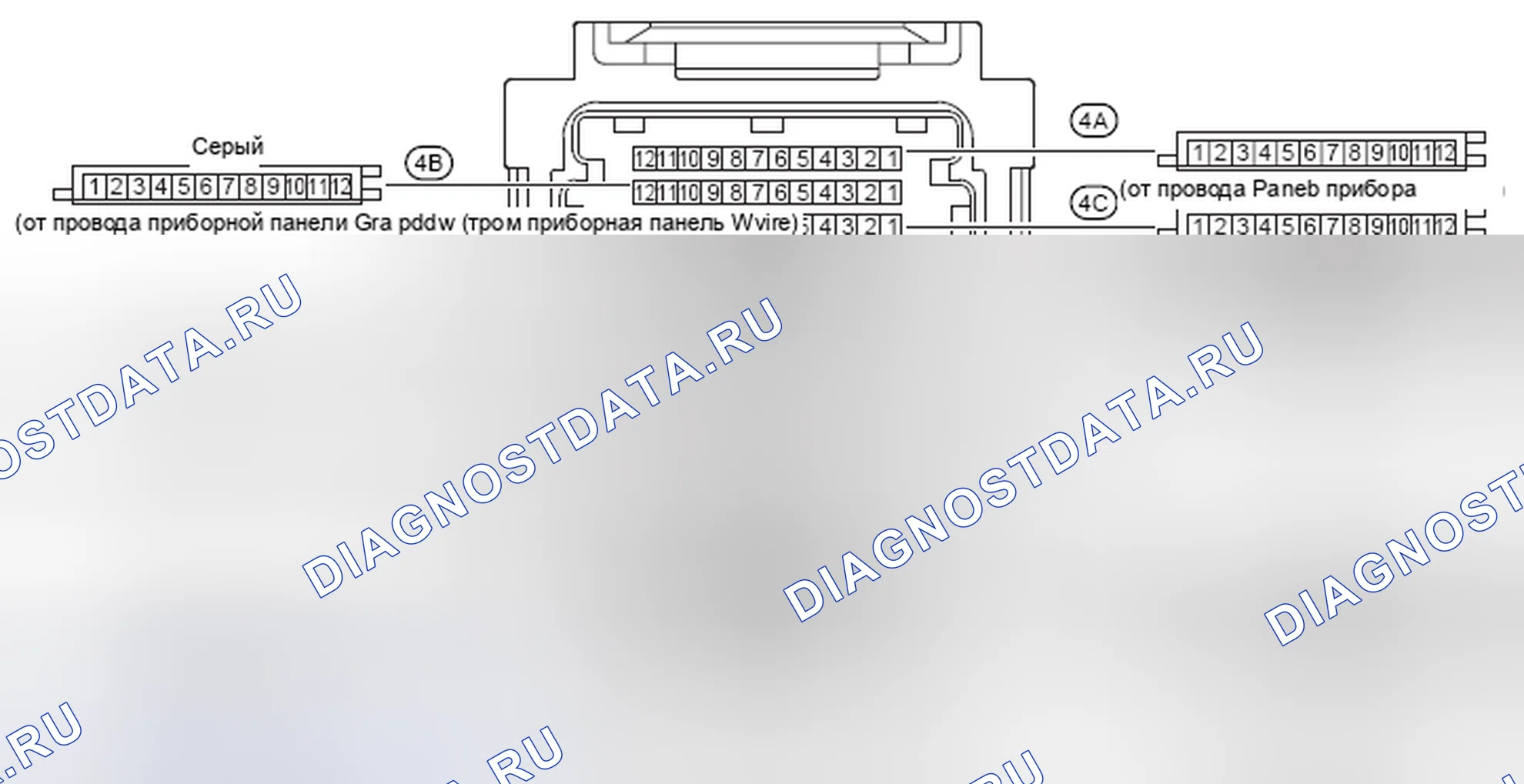 Рис. 1022: Расположение разъемов J / B No4. Toyota Camry XV40