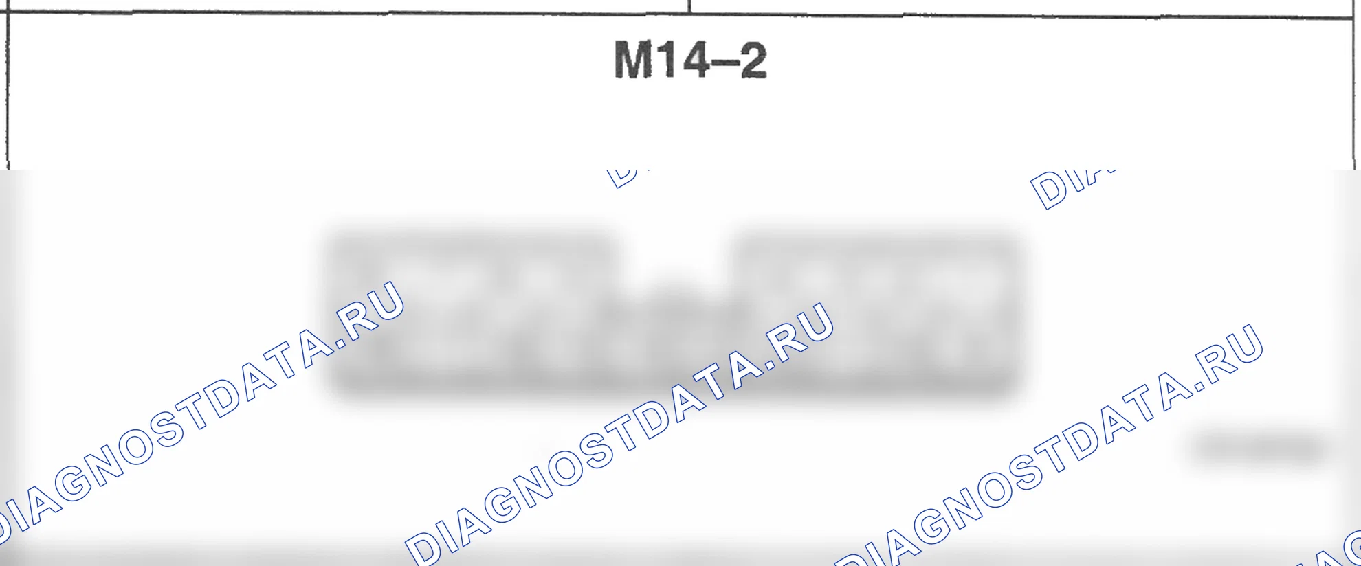 Распиновка разъёма M14-2 — основного жгута. Hyundai Accent LC