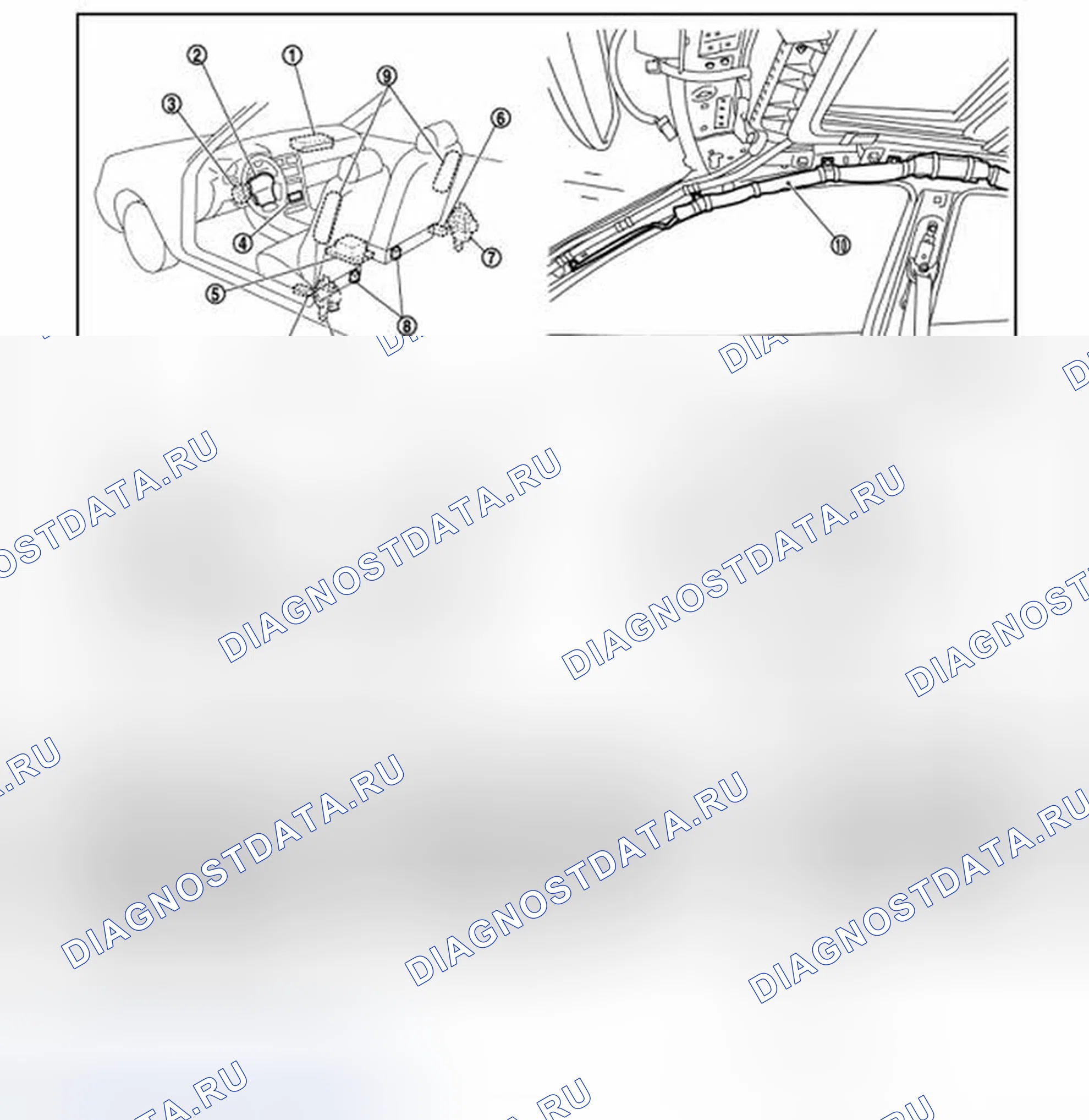 Рис. 32: Расположение компонентов. Infiniti EX35 I