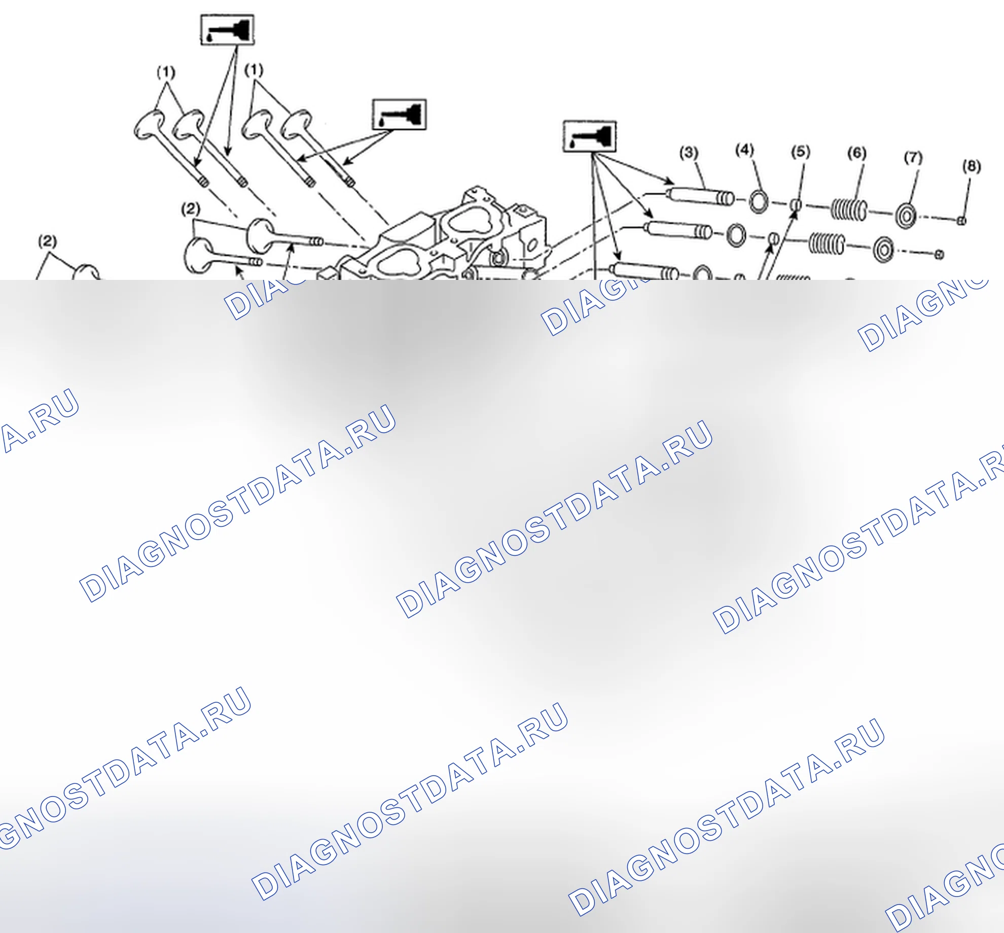Рис. 78: ГОЛОВКА ЦИЛИНДРА И КЛАПАН В СБОРЕ. Subaru Impreza WRX GH