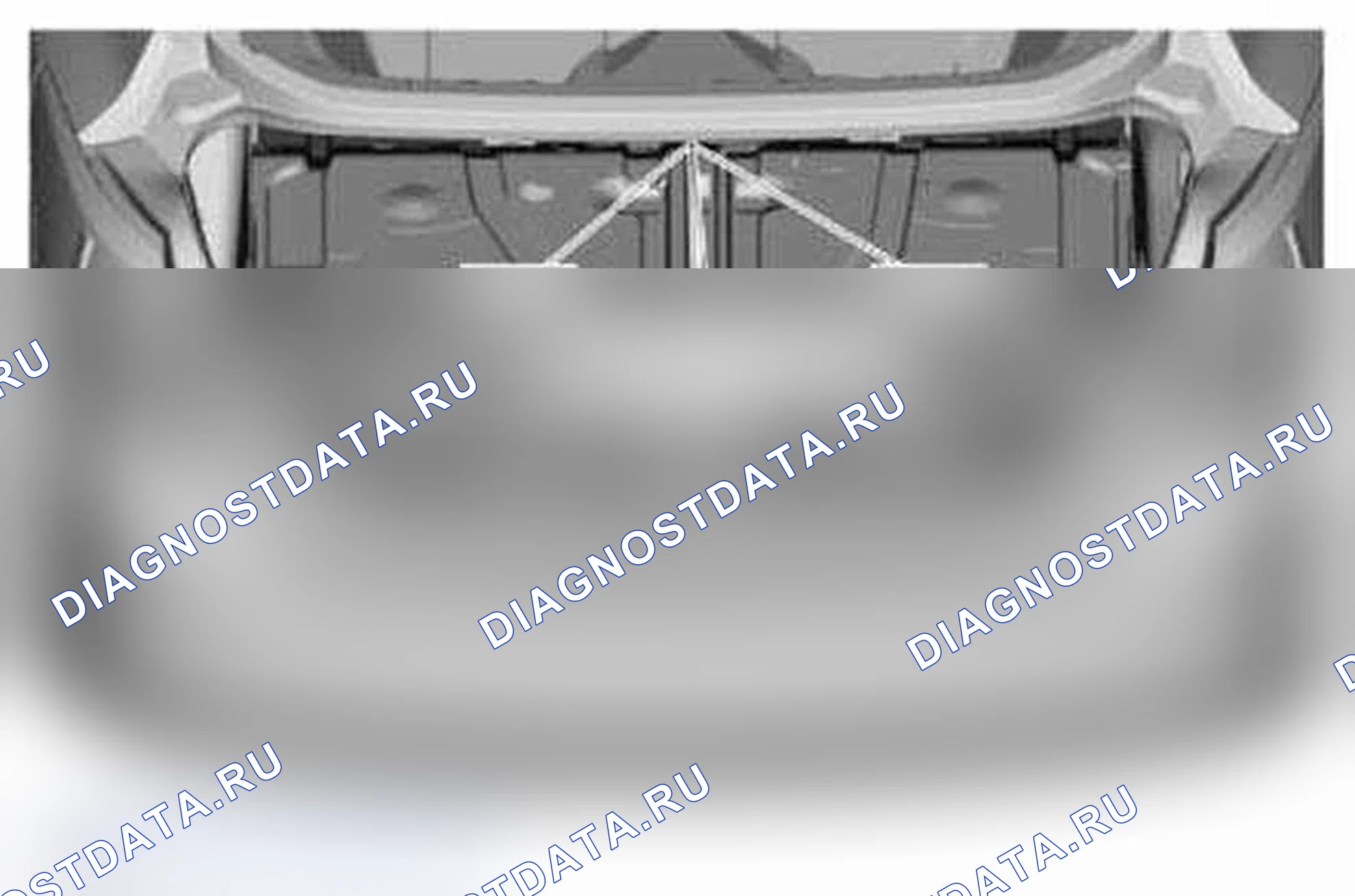 Рис. 76: Размеры багажного отделения - 4-дверь седан. Ford Focus III