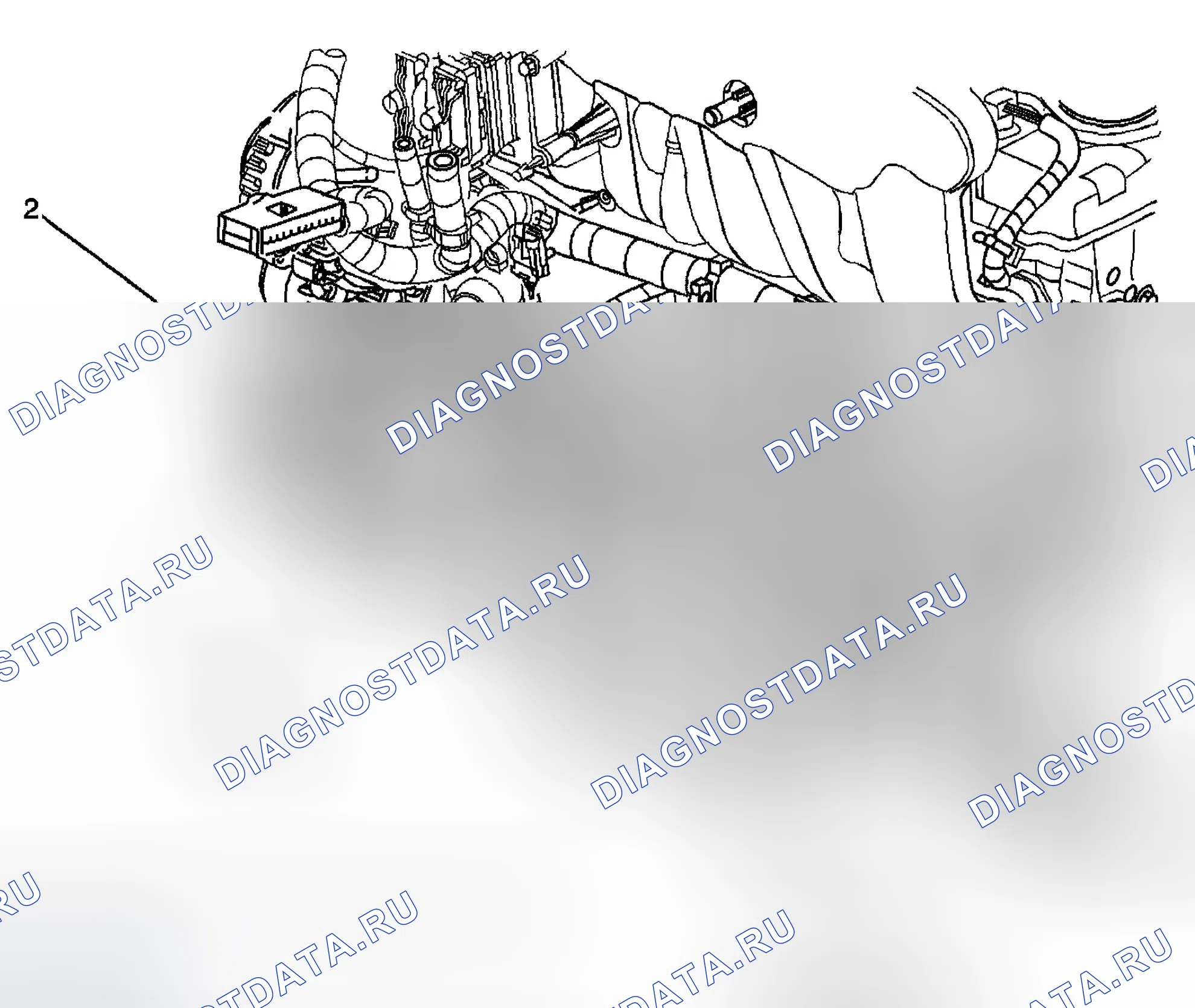 Рис. 11: Двигатель, левая сторона. Chevrolet TrailBlazer I
