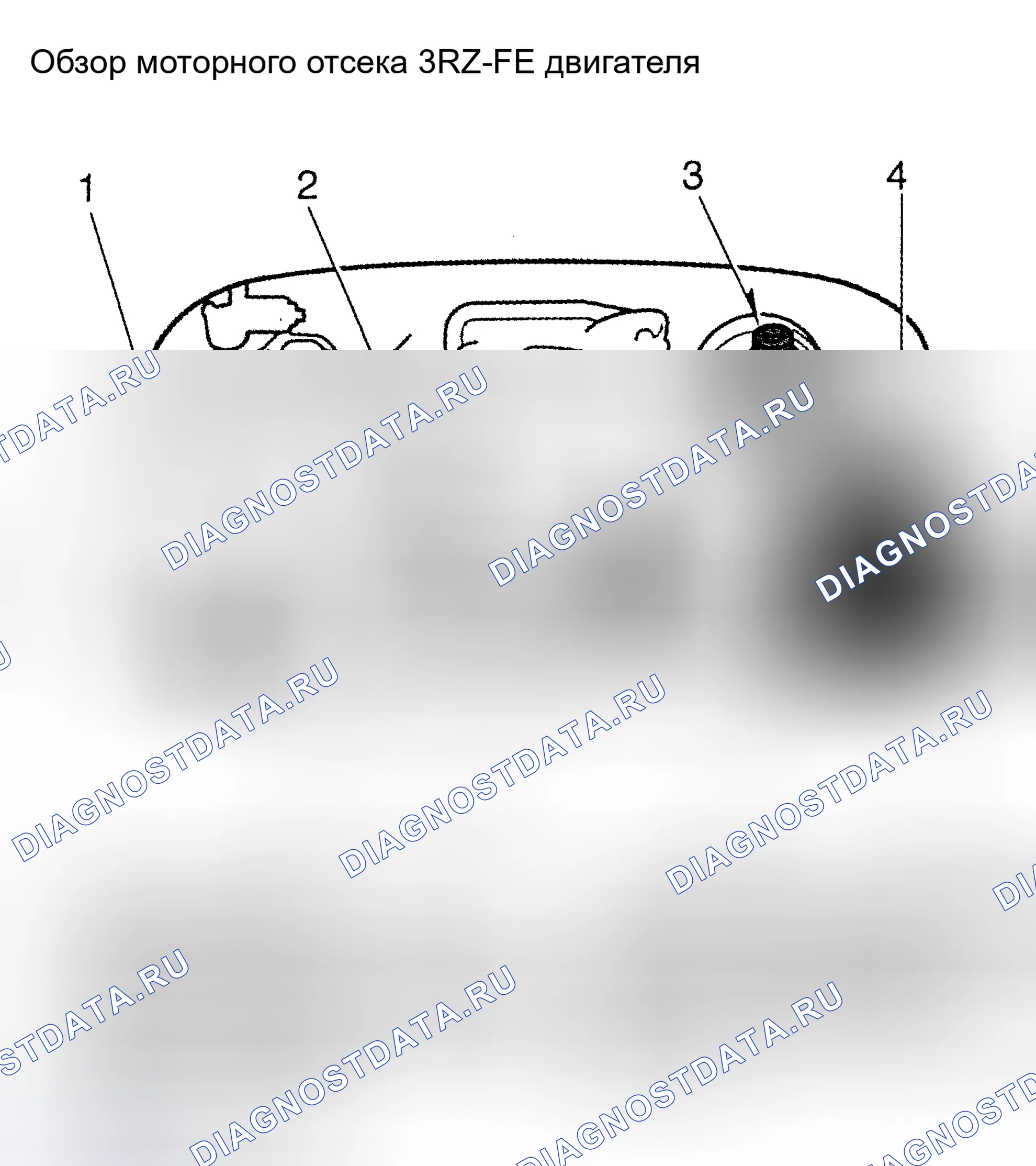 Рис. 2: РАСПОЛОЖЕНИЕ ТОЧЕК ОБСЛУЖИВАНИЯ. Toyota 4Runner III