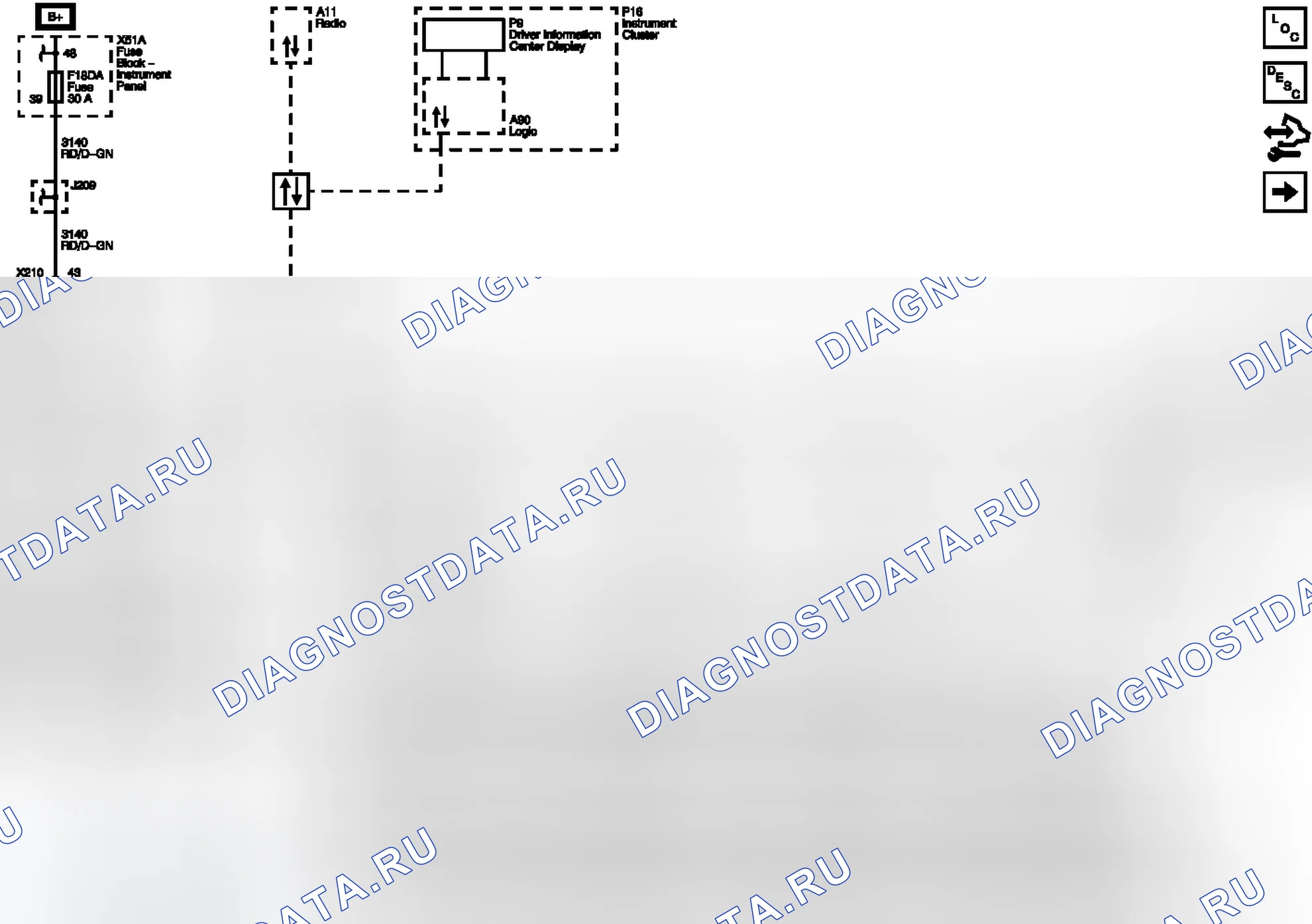 Рис. 1: UD7 Схема подключения. Buick Regal V
