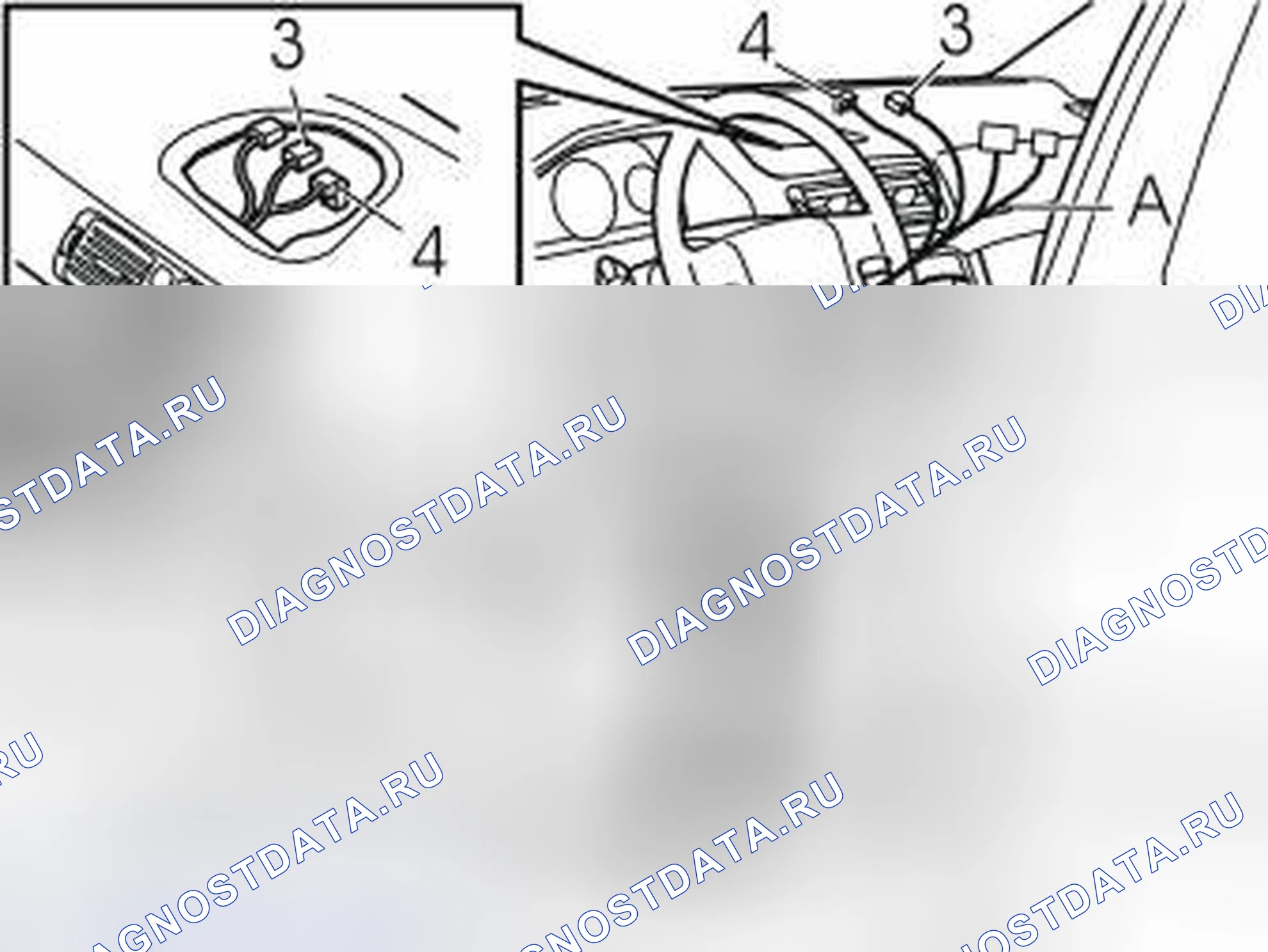 Рис. 668: Прокладка кабеля. Volvo S60 I