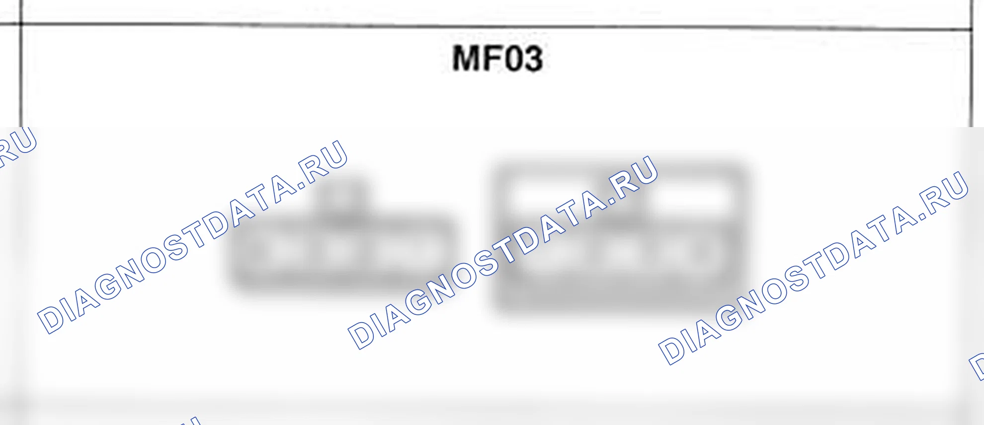 Распиновка разъёма MF03 — основного жгута. Hyundai H-1 A1